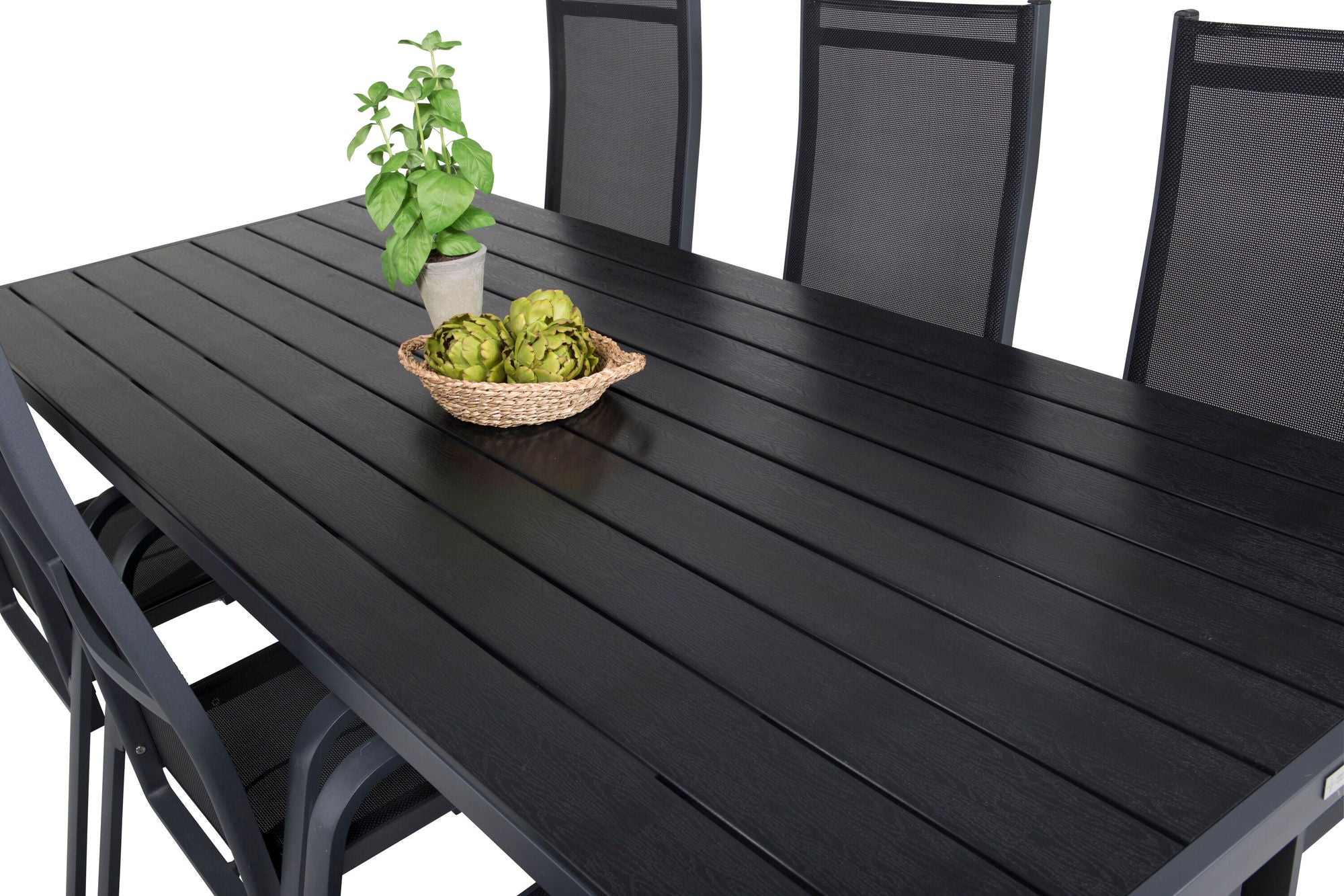 Venture Home Break spisebord - 205*90 - Black Alu / Black Aintwood+Copacabana Recliner Cha