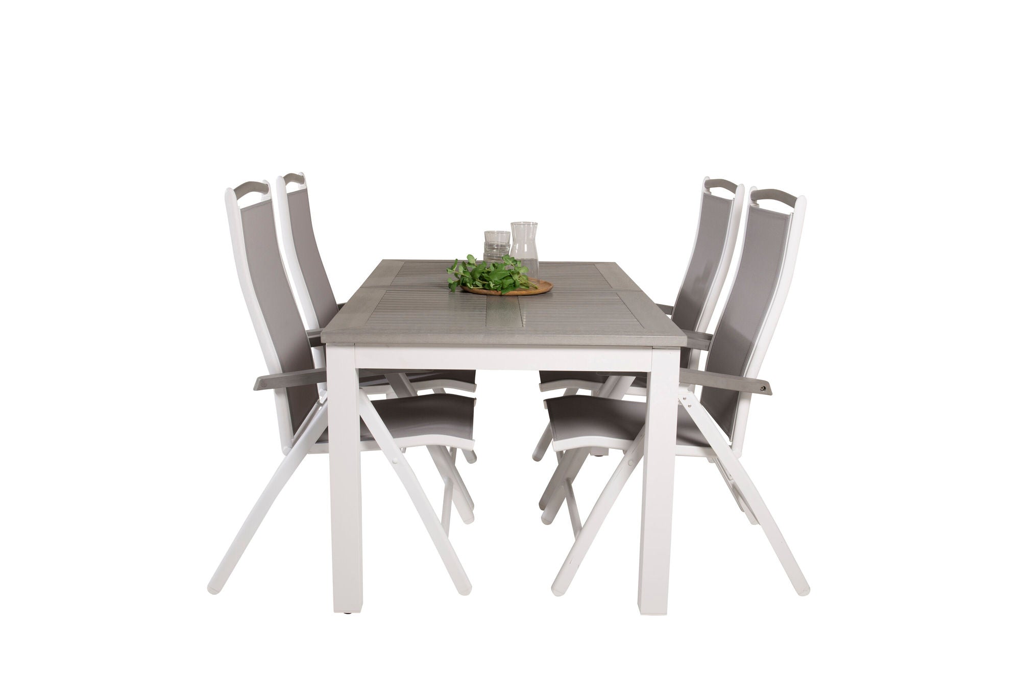 Venture Home Albany spisebord 152/210*90 - White Alu / Grey Aintwood+Albany stol 5:pos - White Alu / Grey Textilene / Aintwood_4