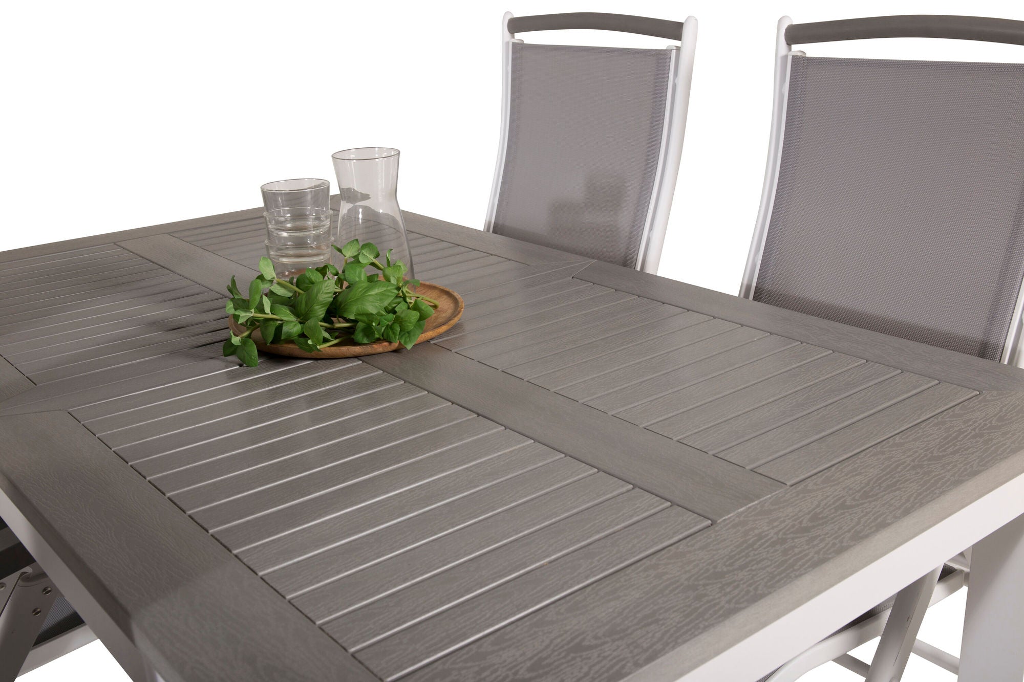 Venture Home Albany spisebord 152/210*90 - White Alu / Grey Aintwood+Albany stol 5:pos - White Alu / Grey Textilene / Aintwood_4
