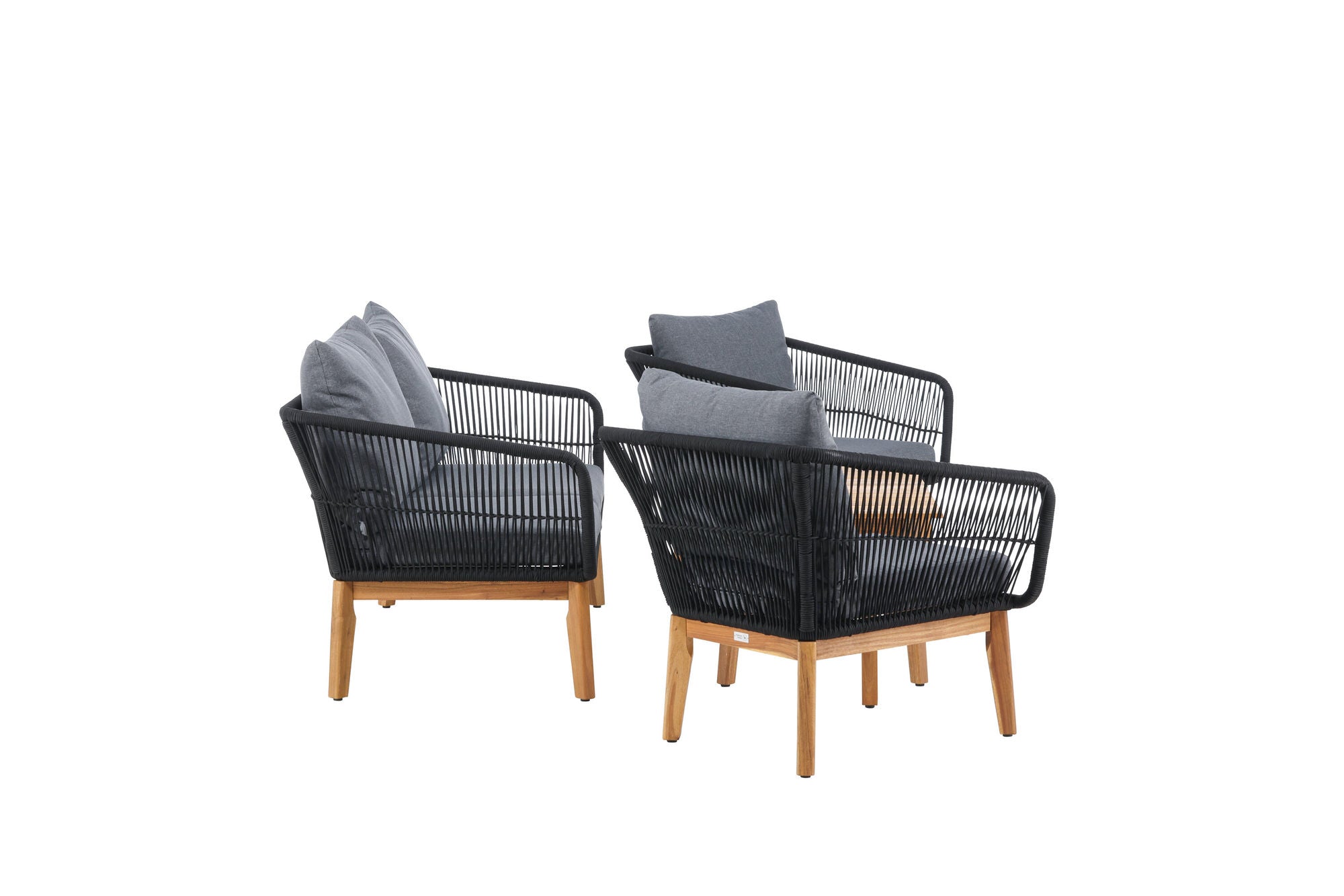 Venture Home Chania Sofa set - Black/Acacia