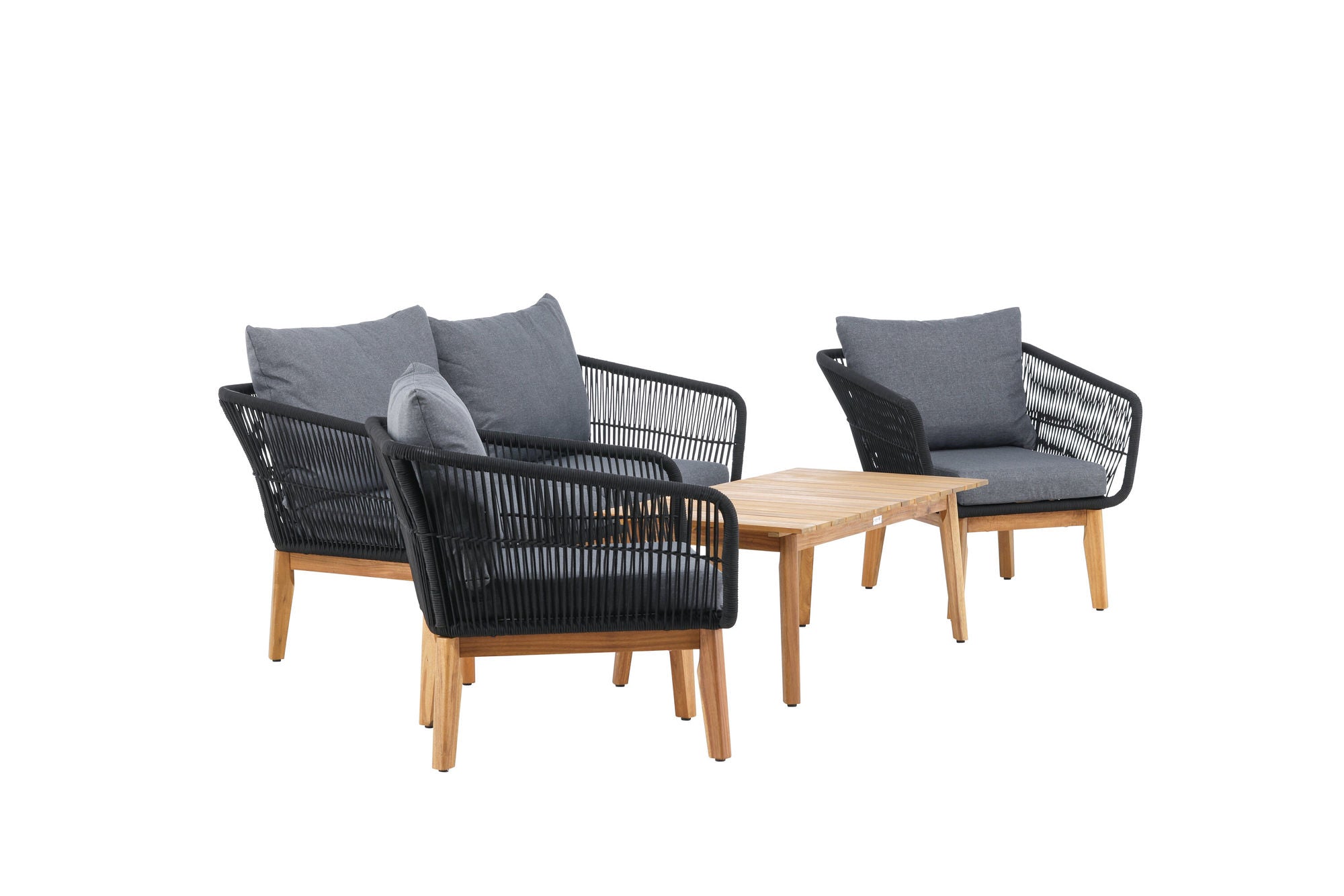 Venture Home Chania Sofa set - Black/Acacia