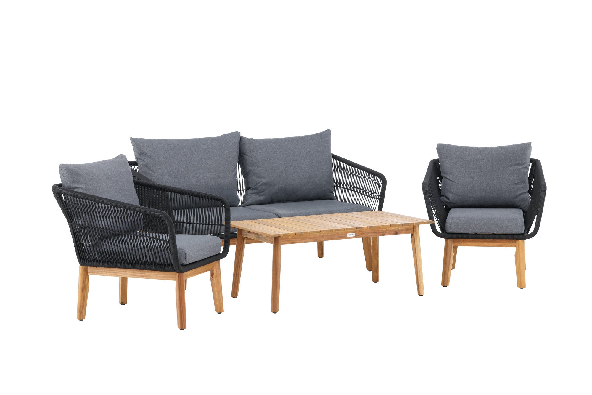 Venture Home Chania Sofa set - Black/Acacia