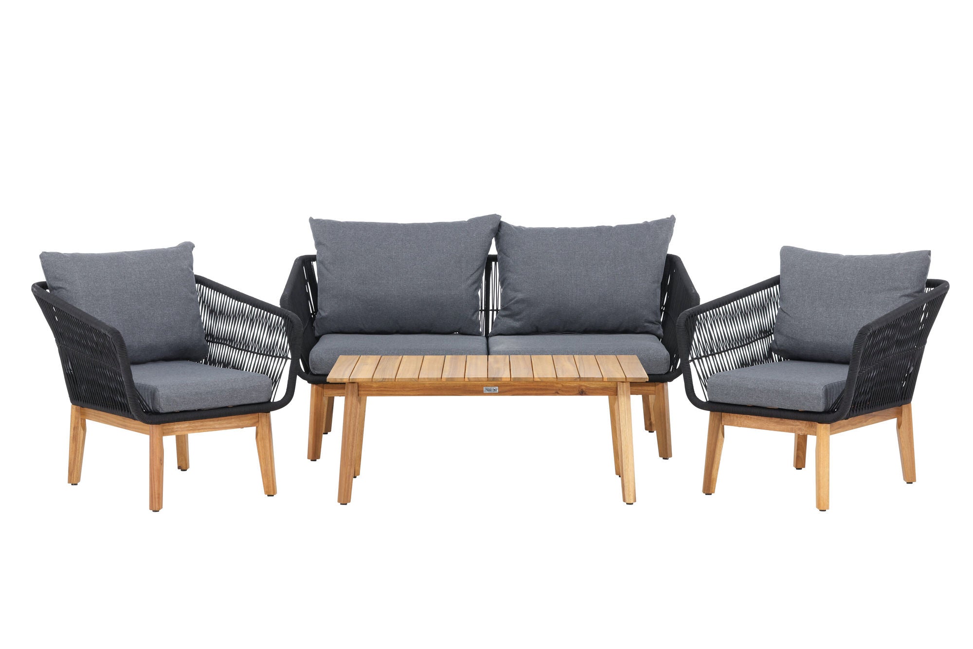 Venture Home Chania Sofa set - Black/Acacia