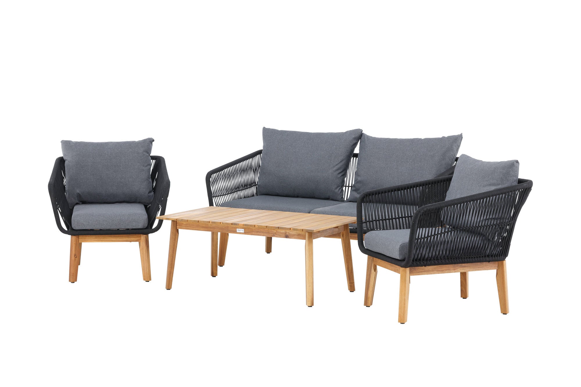 Venture Home Chania Sofa set - Black/Acacia
