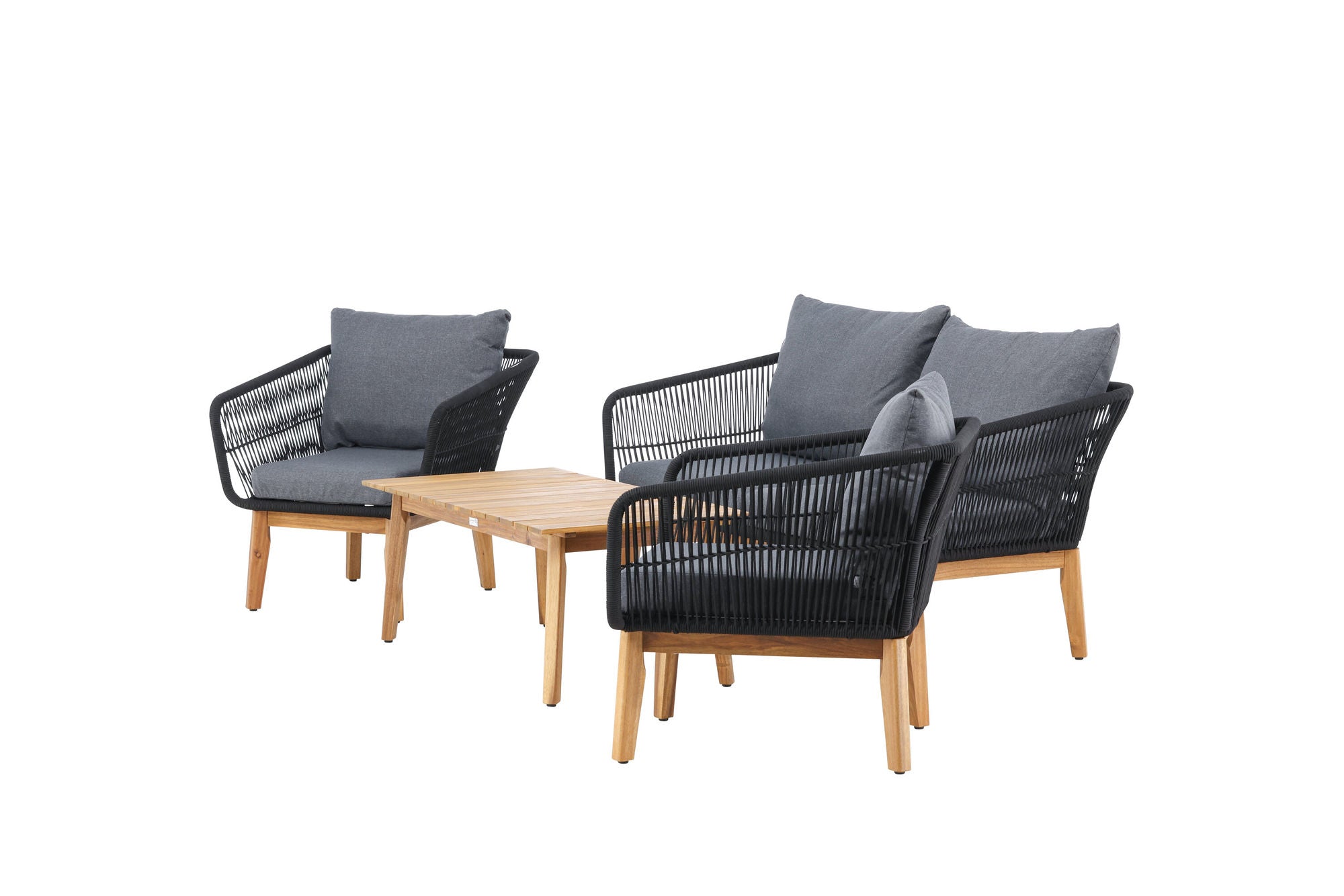 Venture Home Chania Sofa set - Black/Acacia