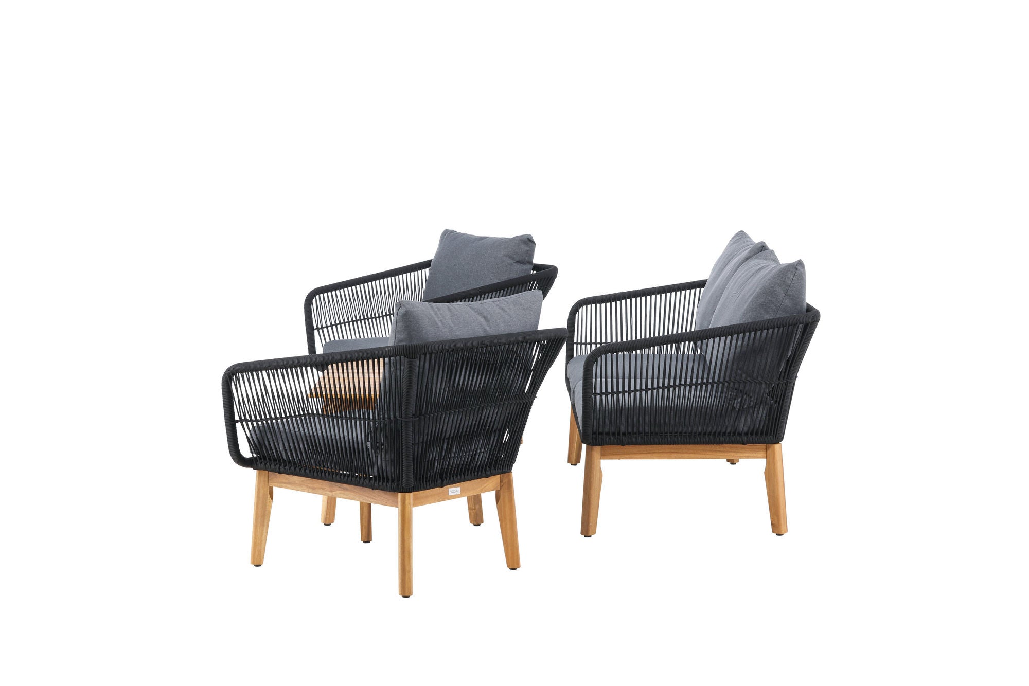 Venture Home Chania Sofa set - Black/Acacia