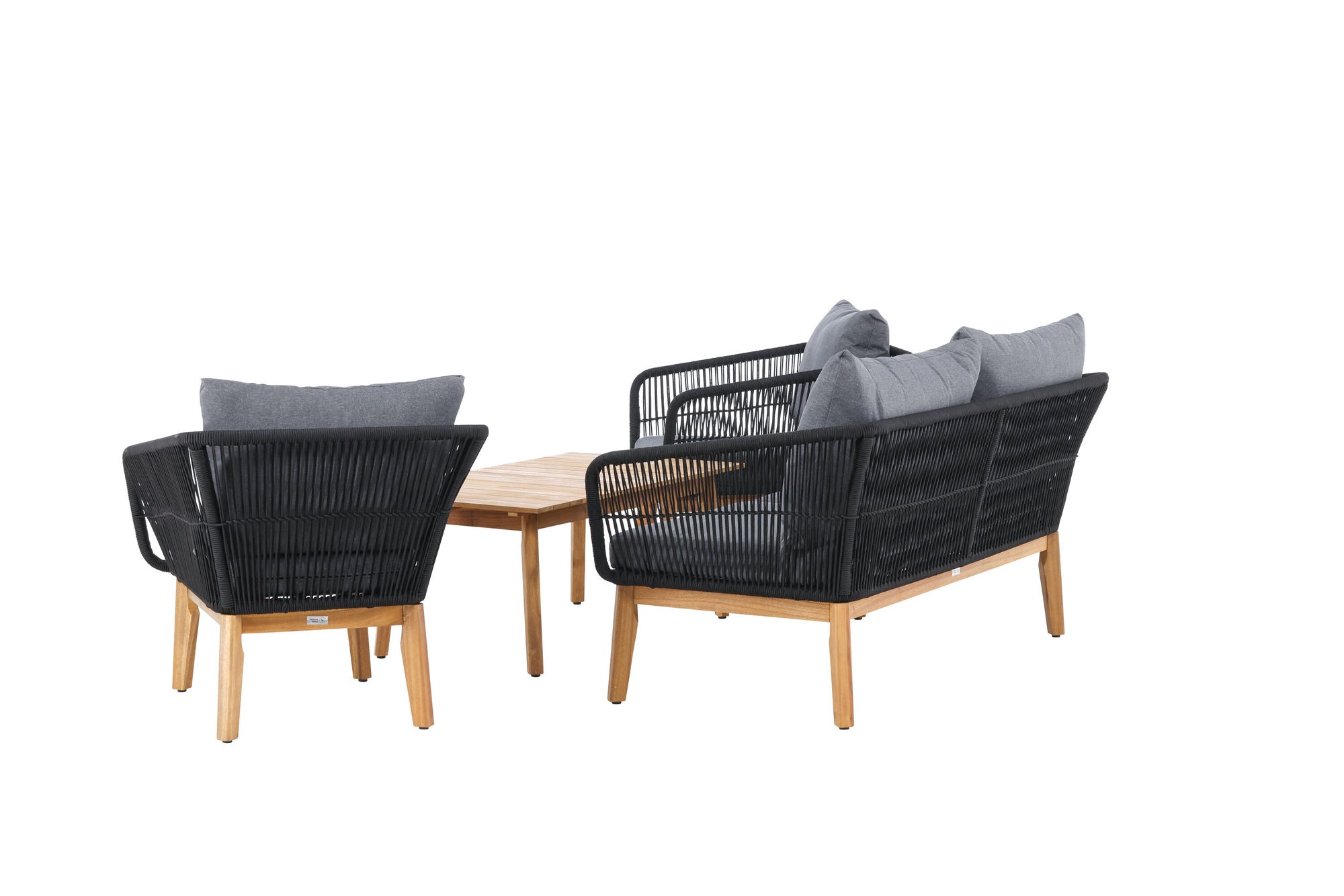 Venture Home Chania Sofa set - Black/Acacia