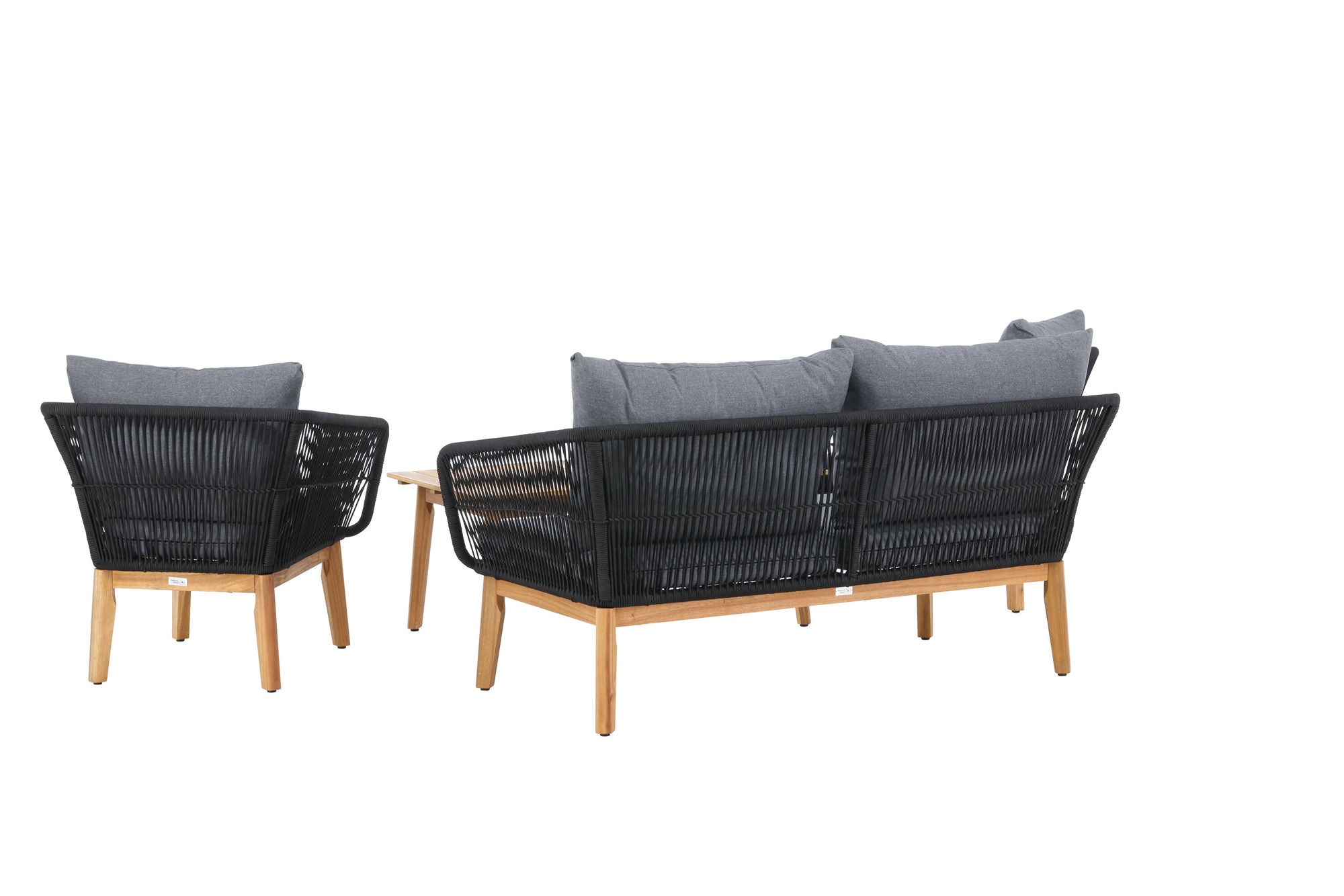 Venture Home Chania Sofa set - Black/Acacia