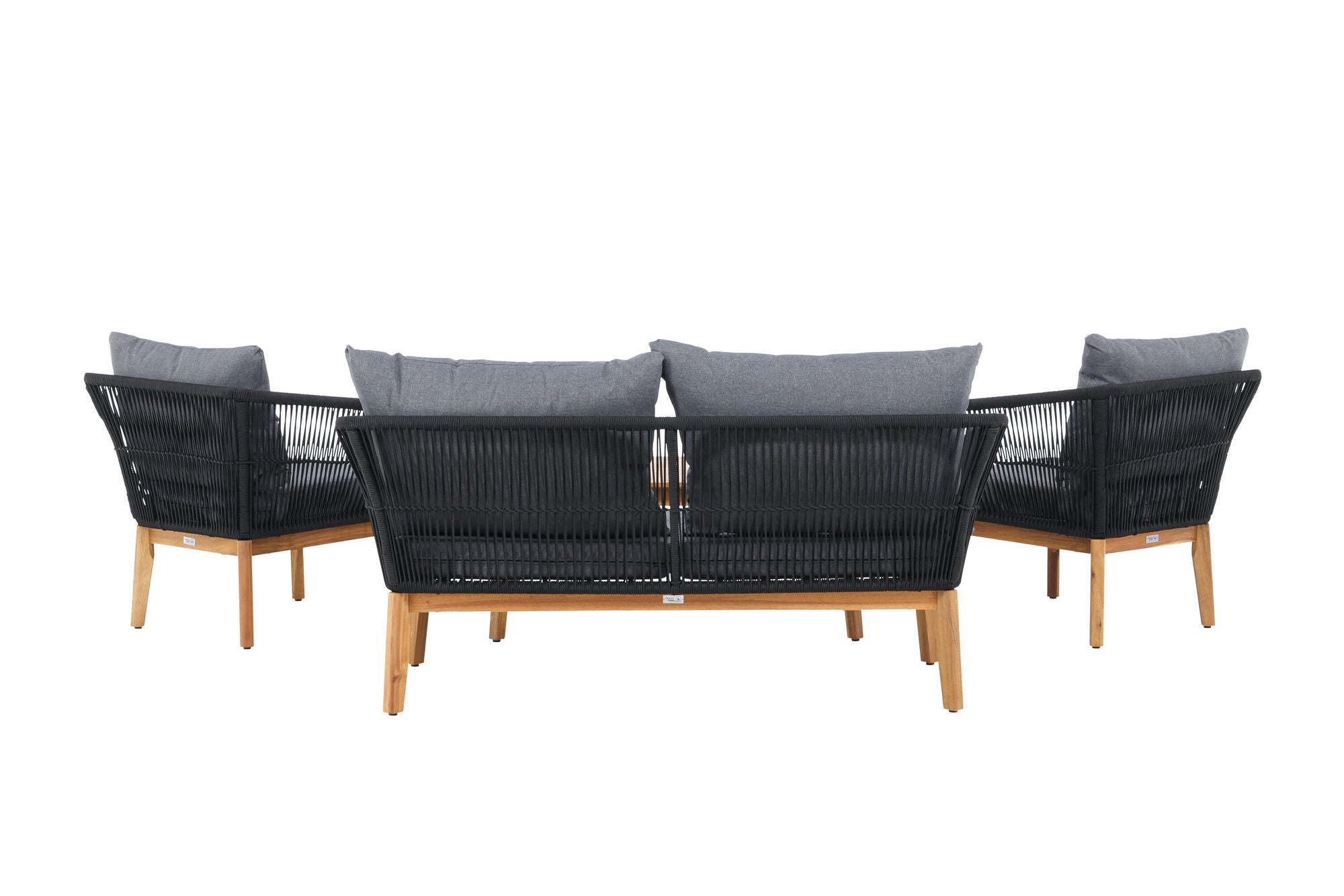 Venture Home Chania Sofa set - Black/Acacia