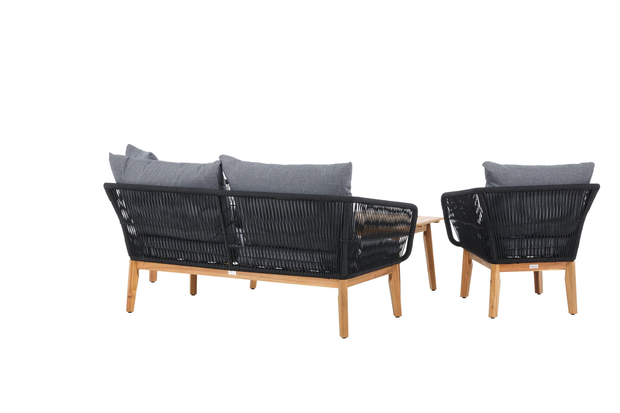Venture Home Chania Sofa set - Black/Acacia