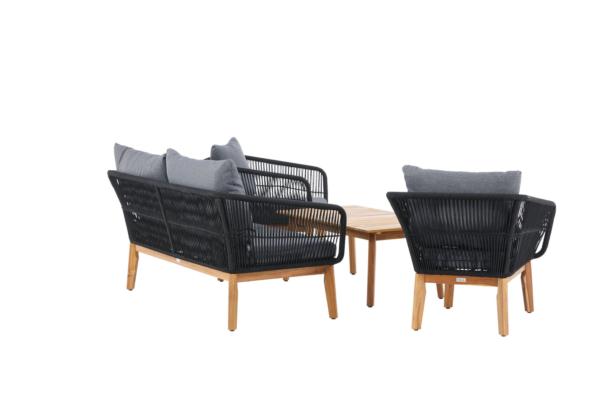 Venture Home Chania Sofa set - Black/Acacia