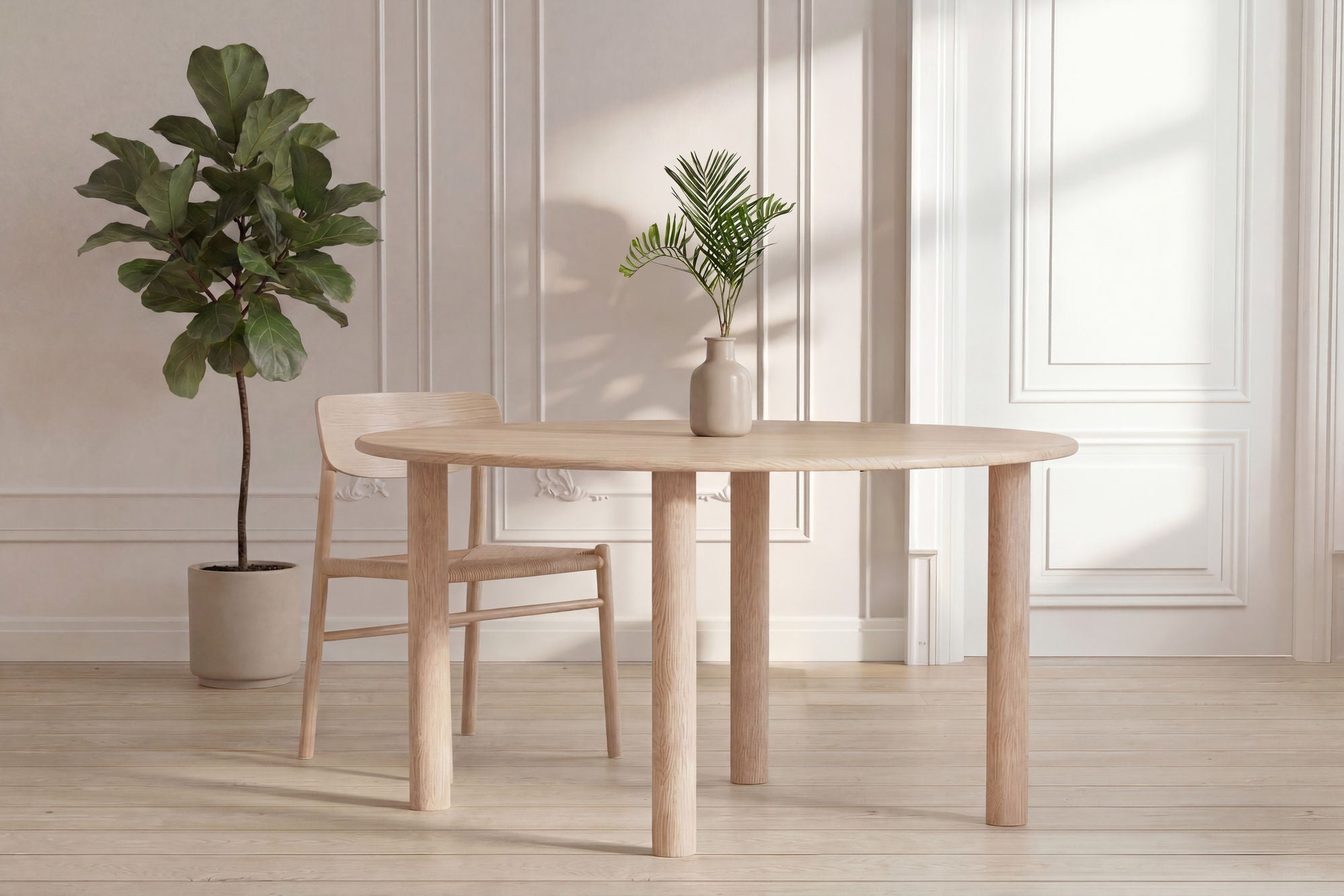 Venture Home Hilo spisebord 130*110 - Nature / Nature MDF w 3d-paper
