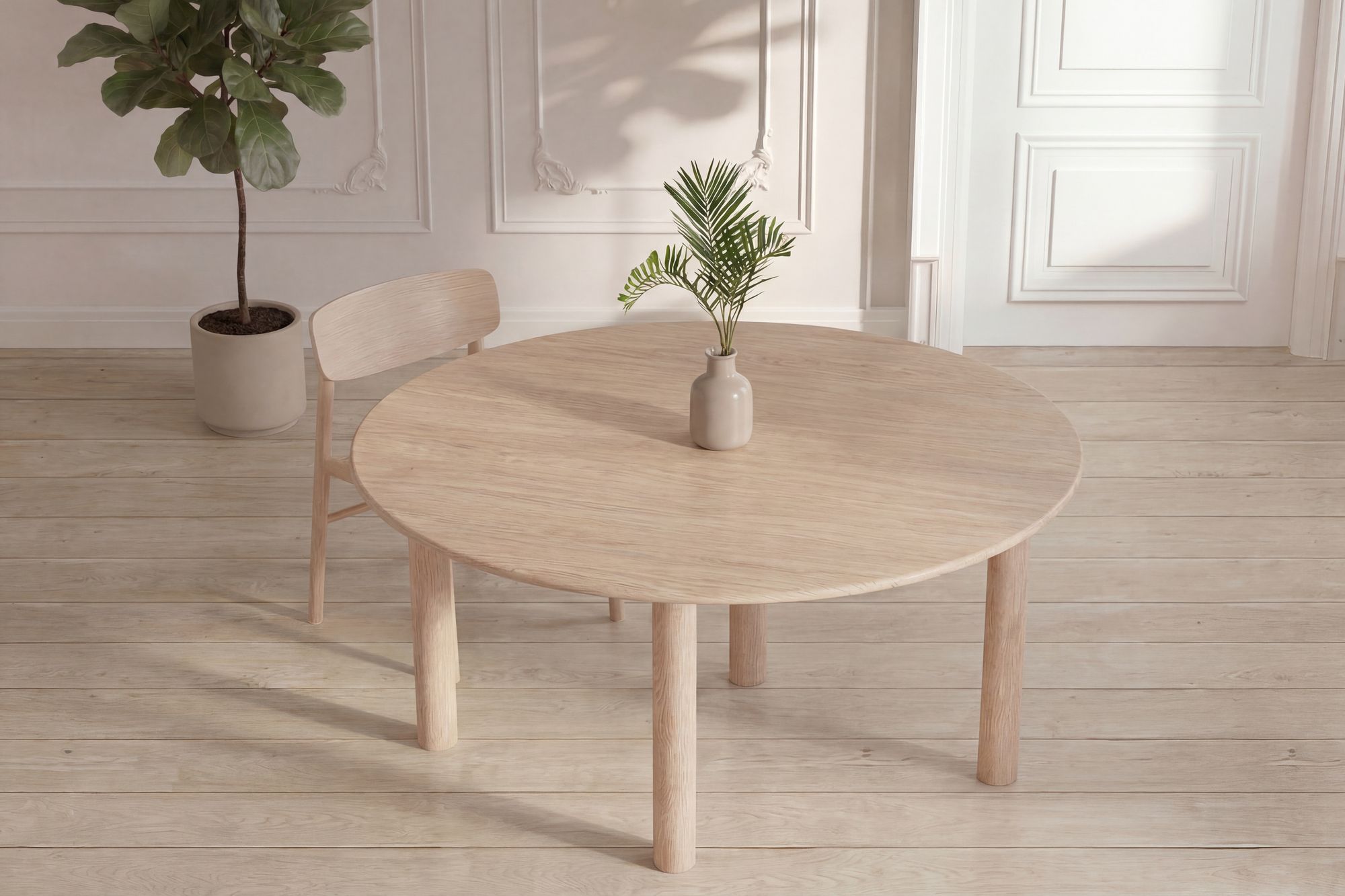 Venture Home Hilo spisebord 130*110 - Nature / Nature MDF w 3d-paper