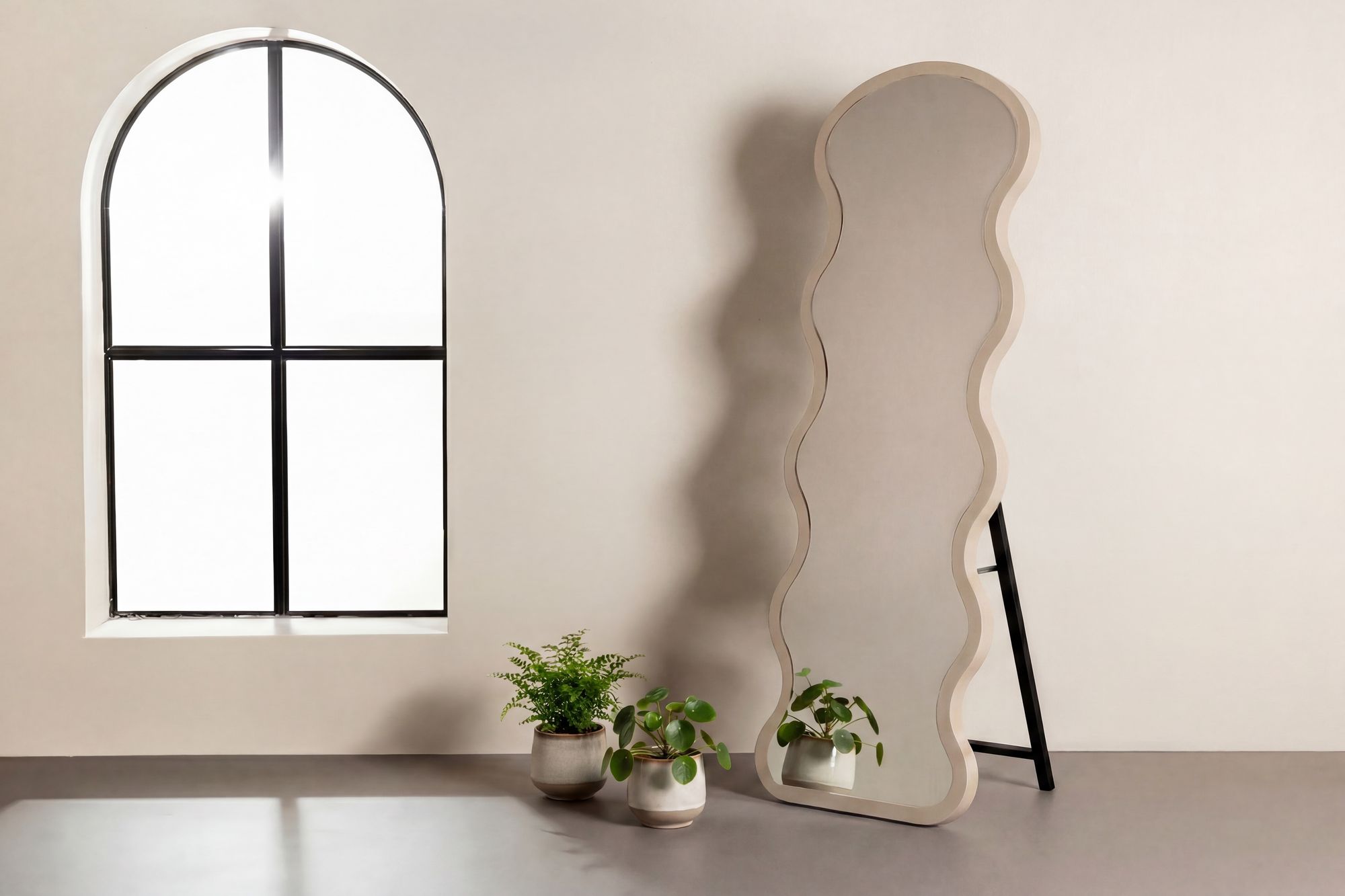 Venture Home Loui spejl - Beige / Clear Glass