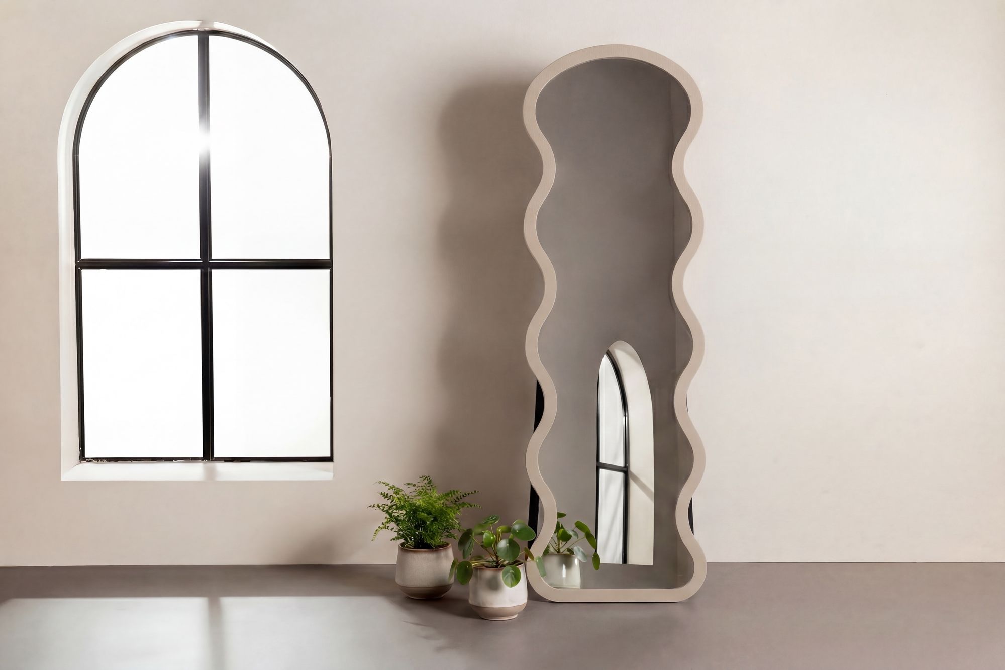 Venture Home Loui spejl - Beige / Clear Glass