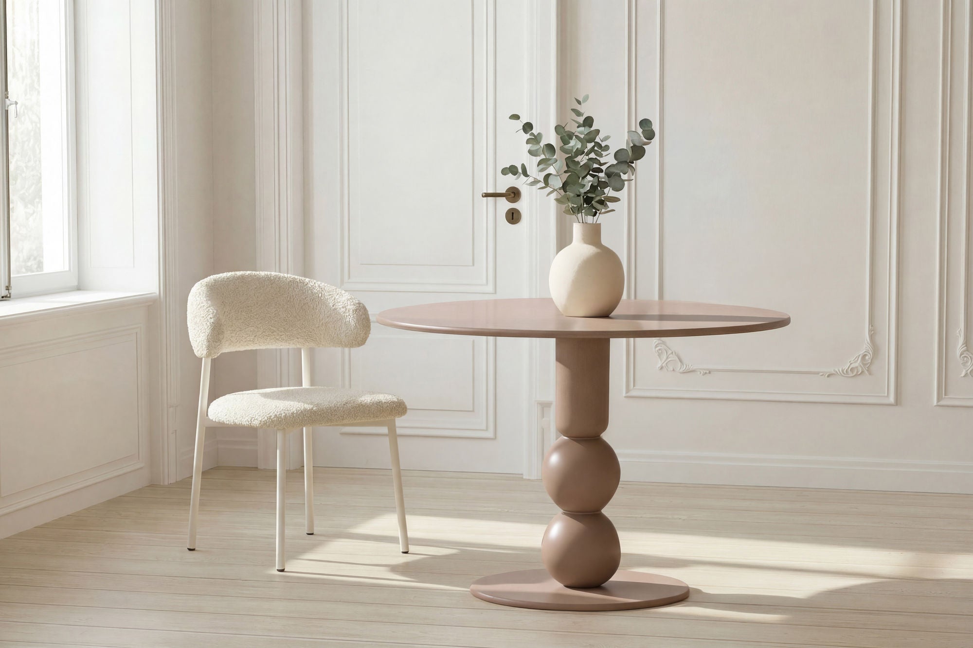 Venture Home Boule rund spisebord - Brown / MDF w painting