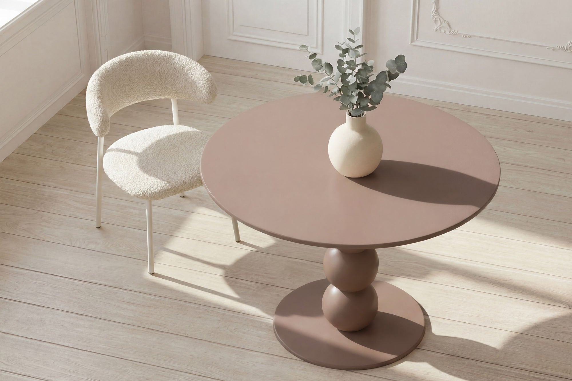 Venture Home Boule rund spisebord - Brown / MDF w painting