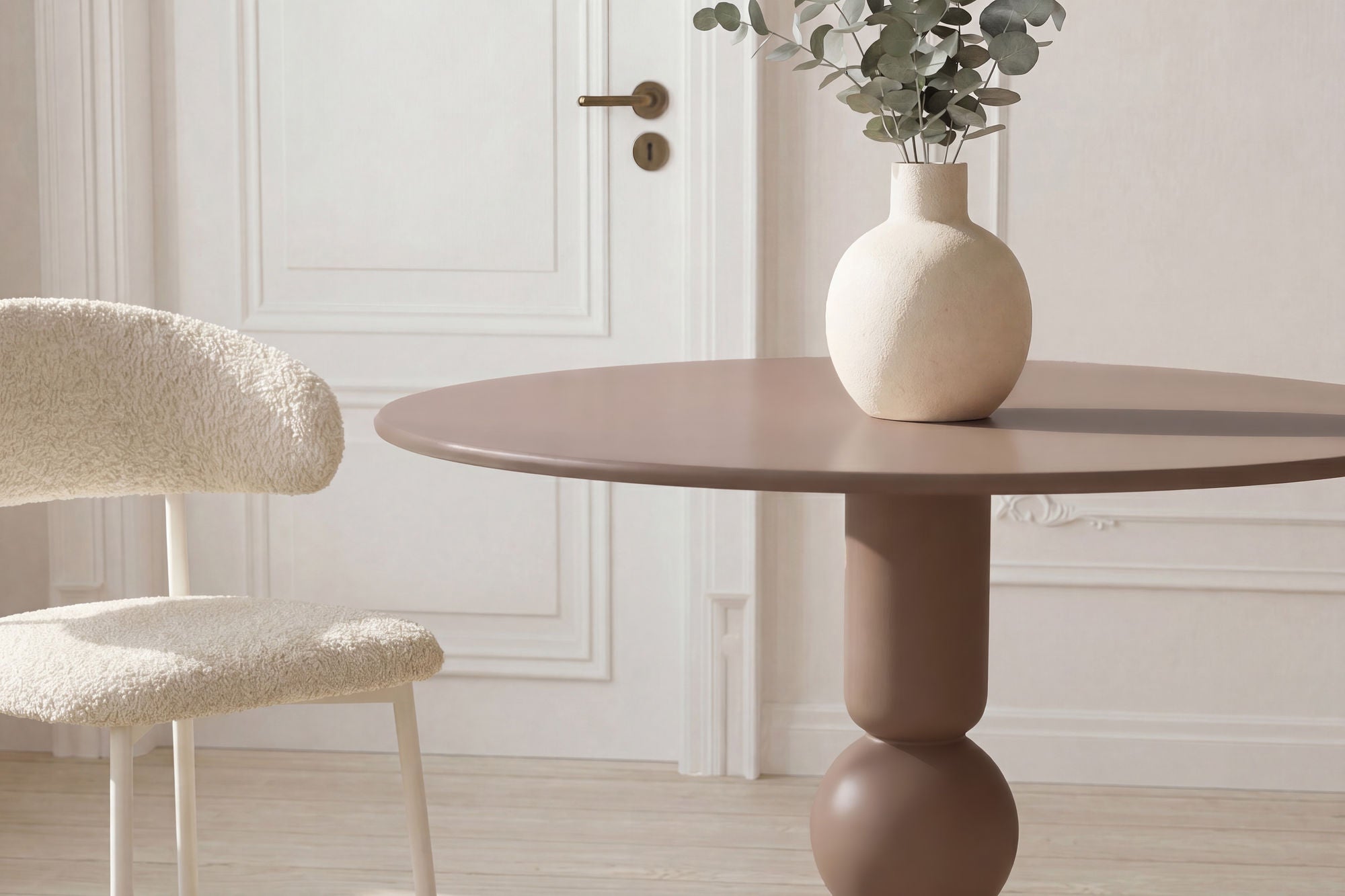 Venture Home Boule rund spisebord - Brown / MDF w painting