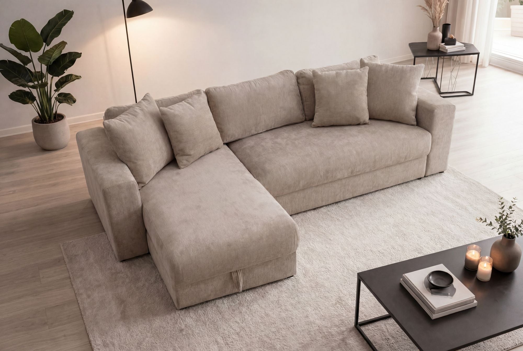 Venture Home Bellman Sofa Bed Sofa - / Beige Velvet