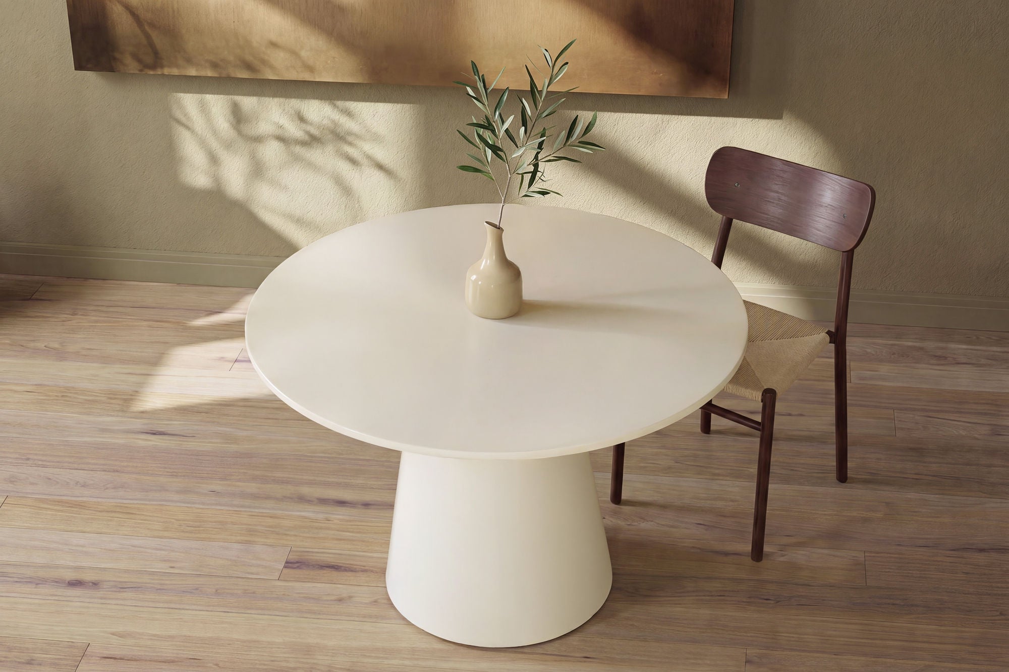 Venture Home Lanzo spisebord ø120 - Glossy Beige