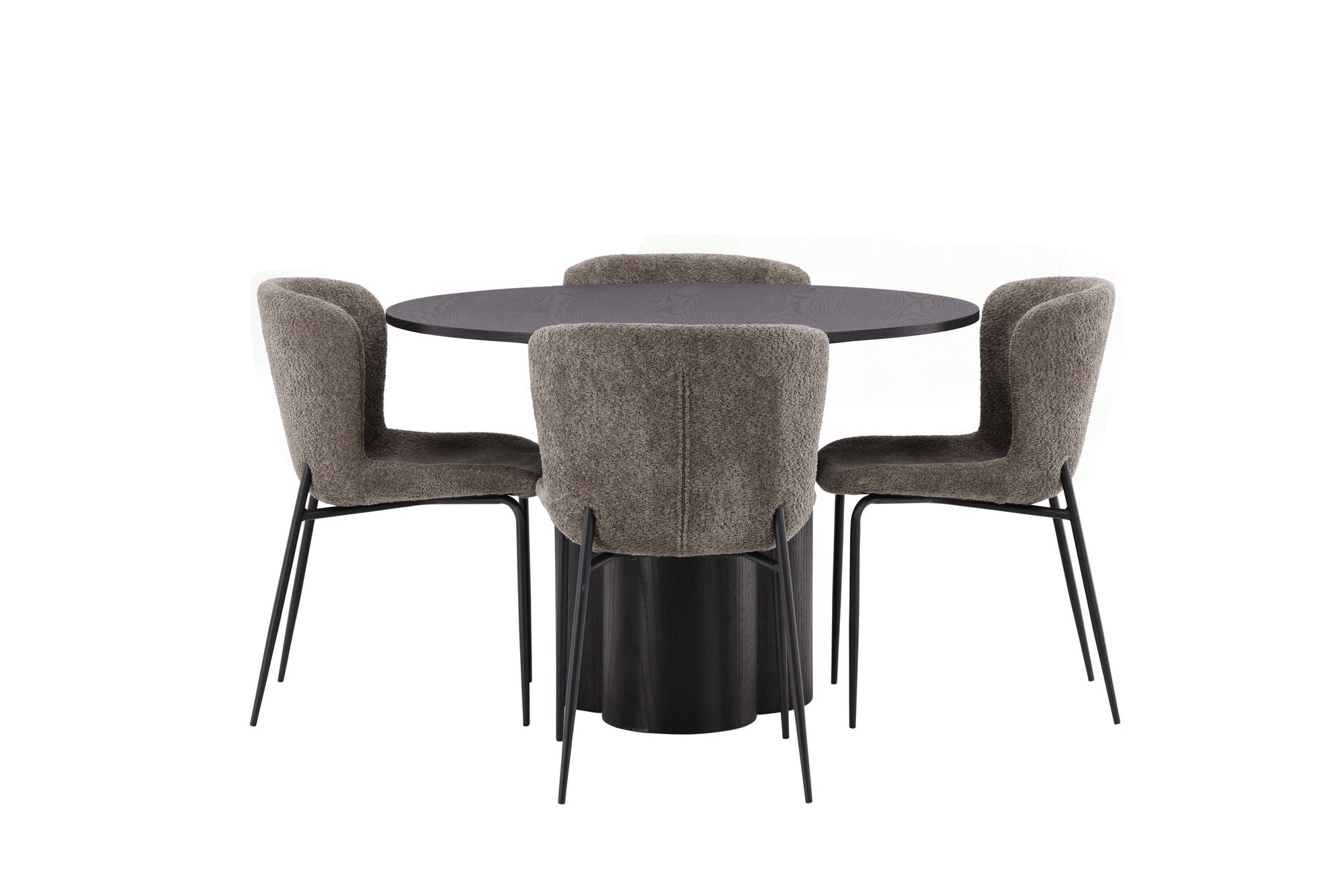 Venture Home OliviaDiningbord-Black/BlackVeneer+ModestoDiningstol-Grey/SmokedBlackBoucle_4
