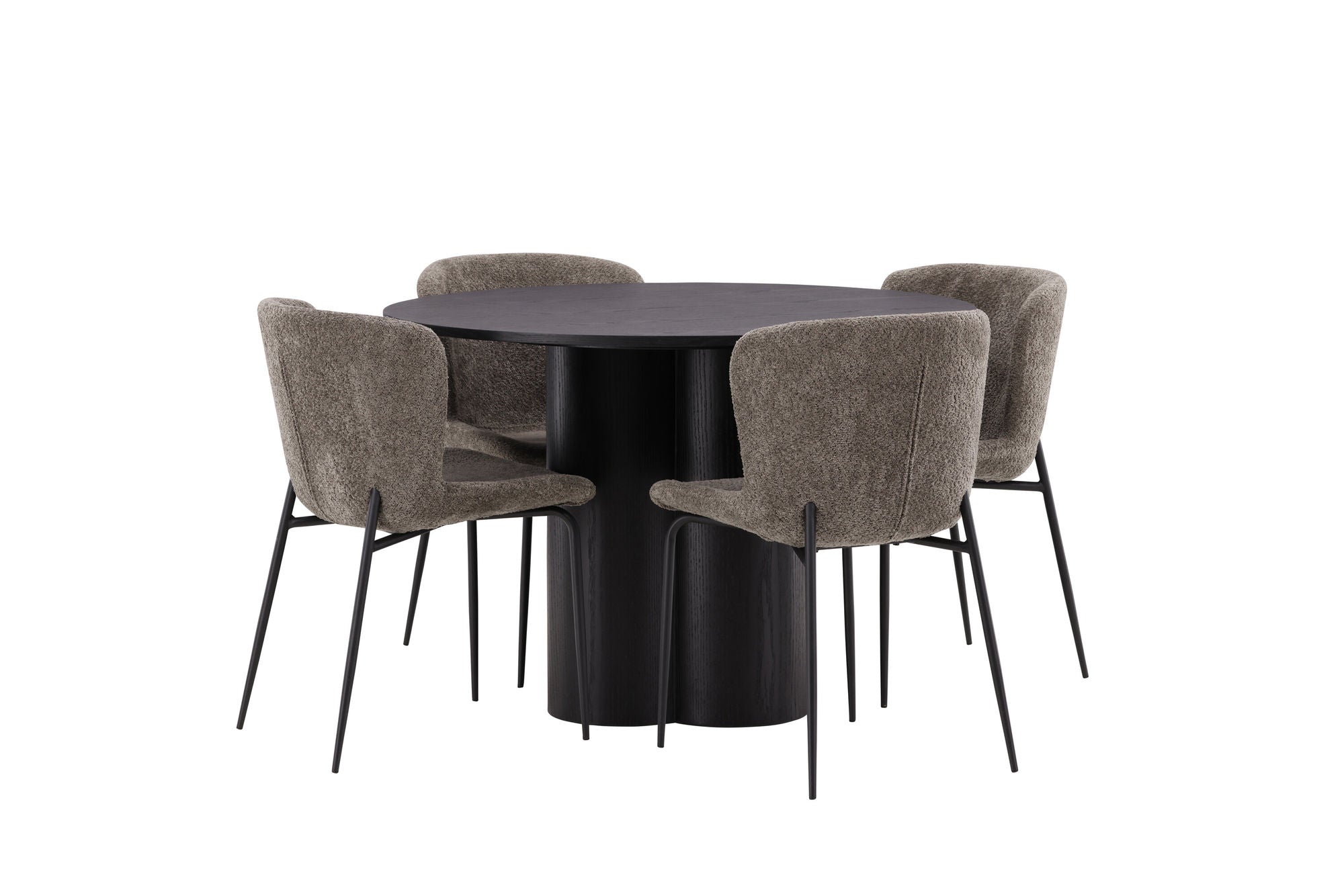 Venture Home OliviaDiningbord-Black/BlackVeneer+ModestoDiningstol-Grey/SmokedBlackBoucle_4