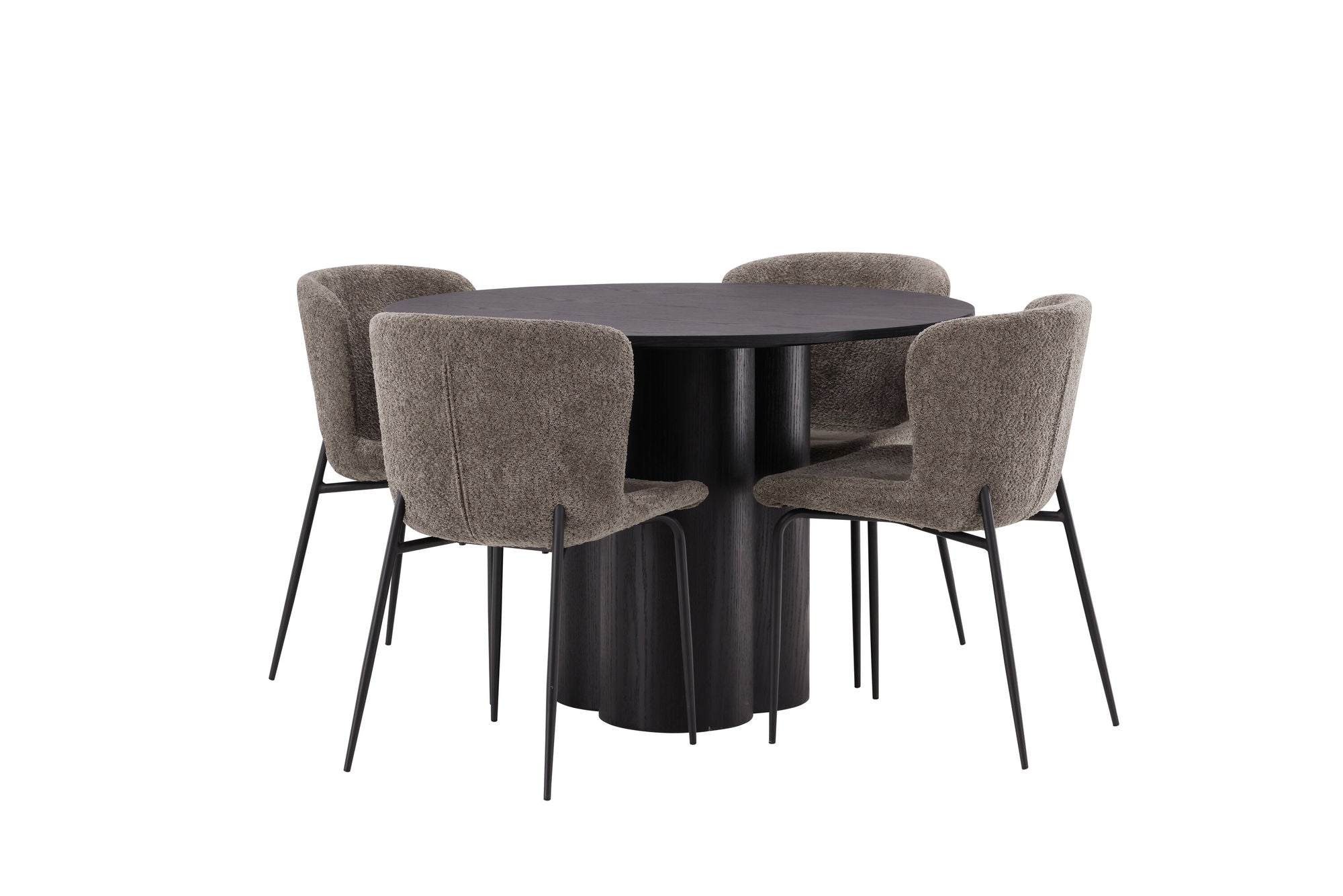 Venture Home OliviaDiningbord-Black/BlackVeneer+ModestoDiningstol-Grey/SmokedBlackBoucle_4