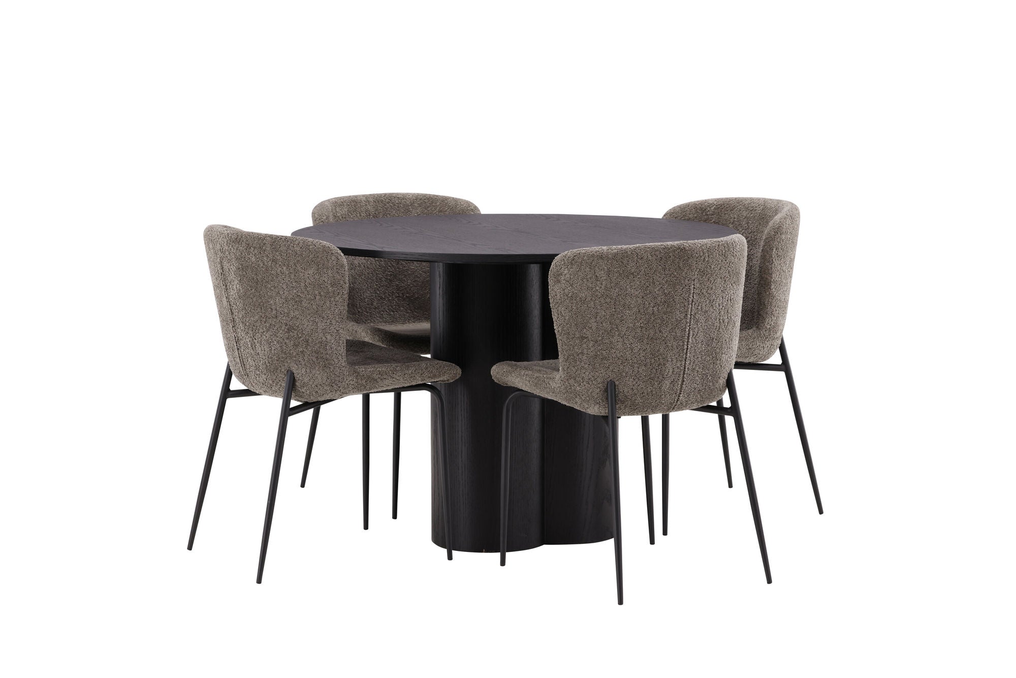 Venture Home OliviaDiningbord-Black/BlackVeneer+ModestoDiningstol-Grey/SmokedBlackBoucle_4