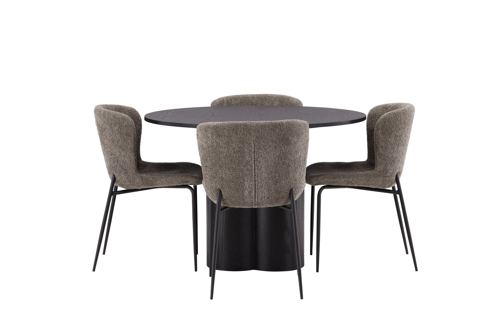 Venture Home OliviaDiningbord-Black/BlackVeneer+ModestoDiningstol-Grey/SmokedBlackBoucle_4