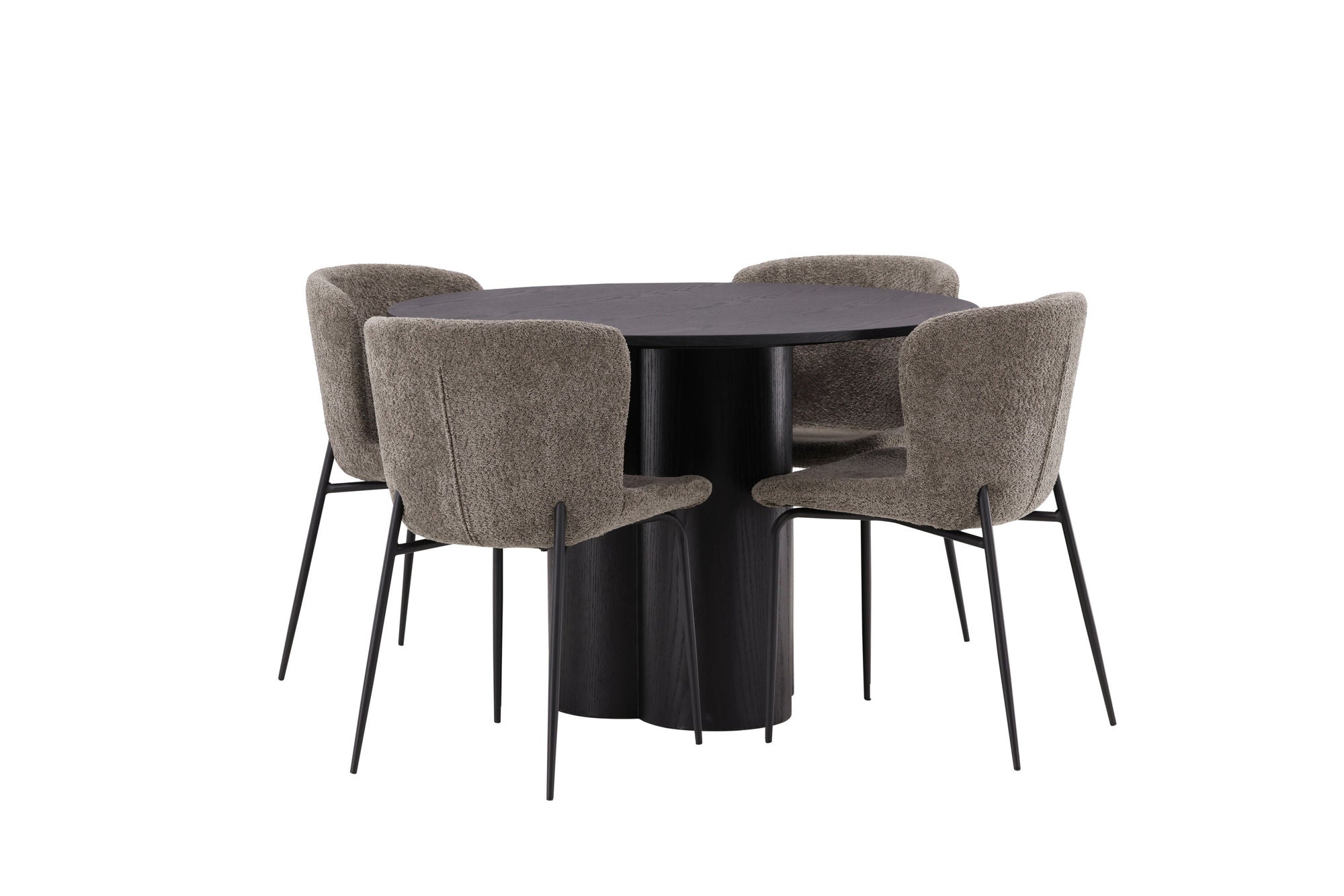 Venture Home OliviaDiningbord-Black/BlackVeneer+ModestoDiningstol-Grey/SmokedBlackBoucle_4