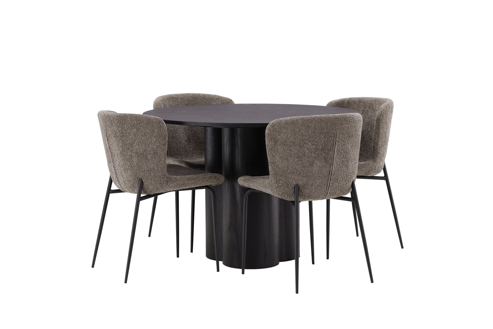 Venture Home OliviaDiningbord-Black/BlackVeneer+ModestoDiningstol-Grey/SmokedBlackBoucle_4