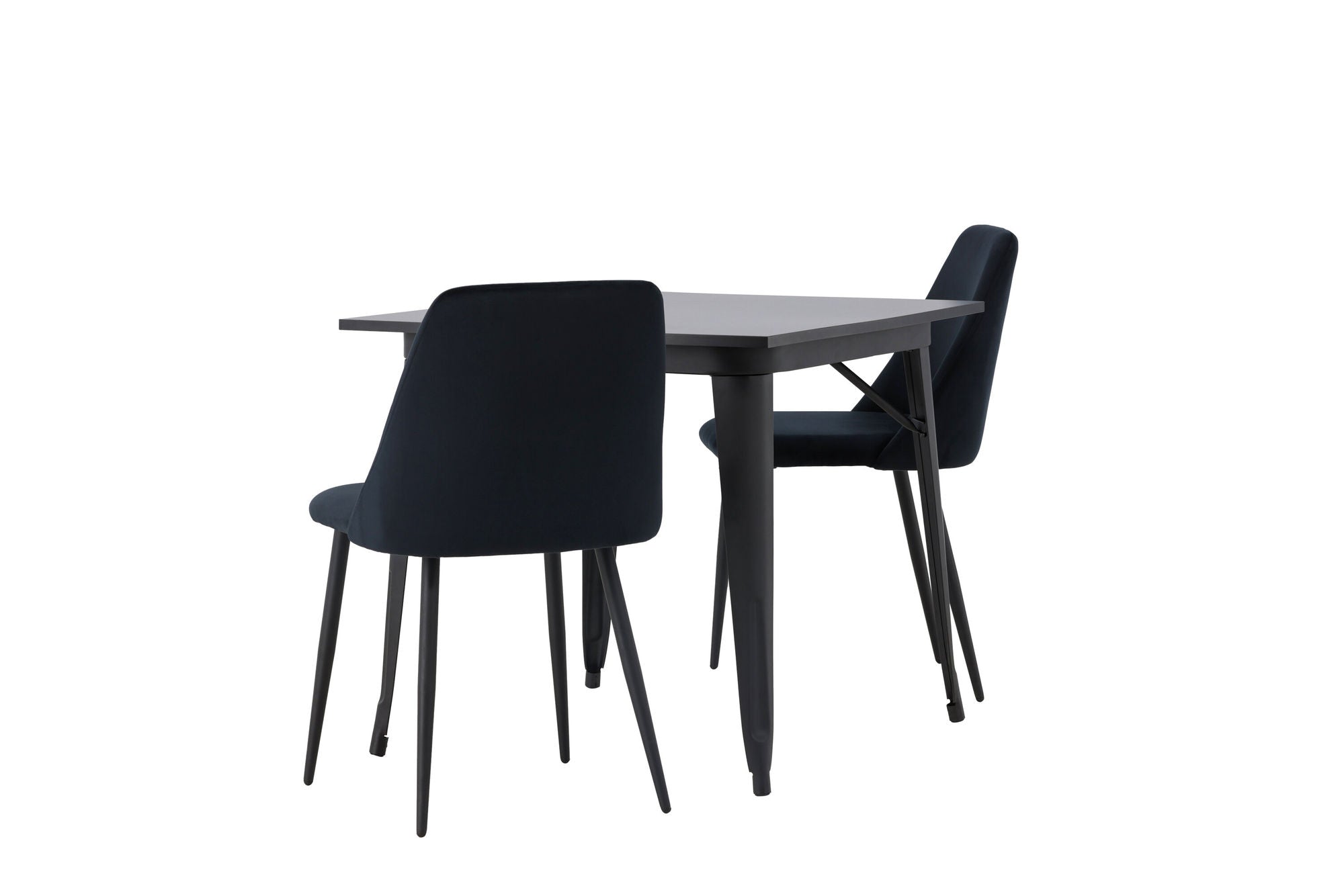 Venture Home Tempe spisebord - Black / Black MDF +Night Spisebordsstol - Black / Black Velvet _2