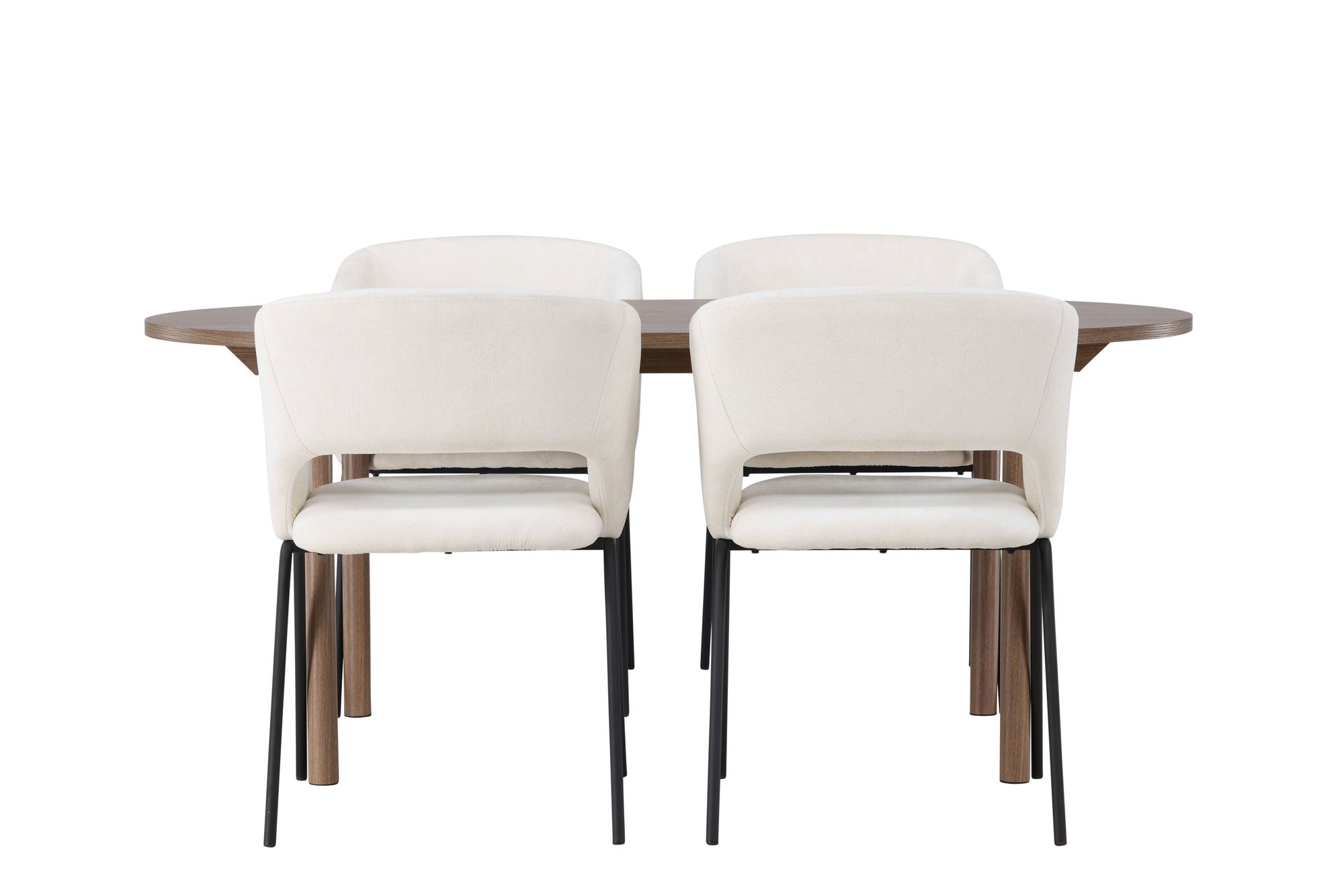 Venture Home Andy spisebord 180*75 - Natural / Natural MDF +Day Spisebordsstol - Matte black / White Linen _4