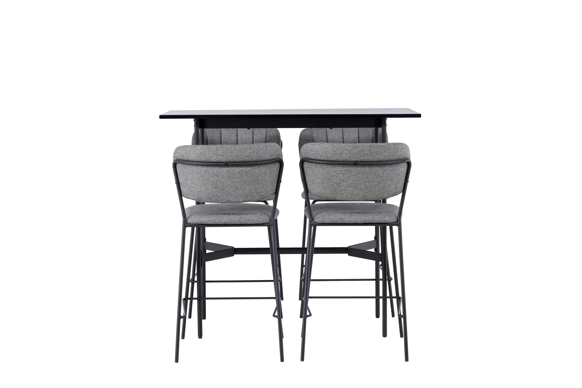 Venture Home Rax Bar bord 120*60 - Black / Black MDF +Bell Bar stol - Black / Grey Fabric _4