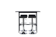 Venture Home Rax Bar bord 120*60 - Black / Black MDF +Jonna Bar stol - Chromed Steel / Black Fabric _4