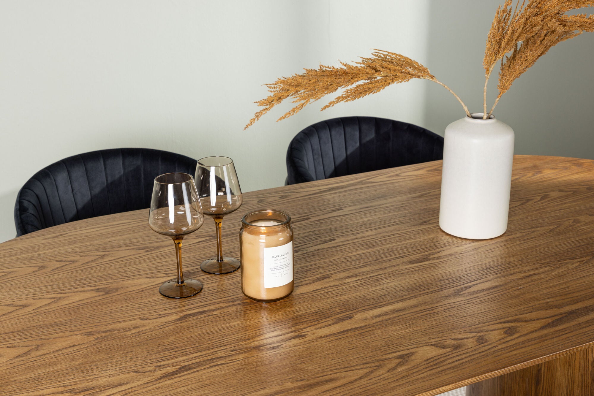 Venture Home Isolde spisebord 140*75 - Nature / Nature MDF +Selma Spisebordsstol - Black / Black Velvet _4
