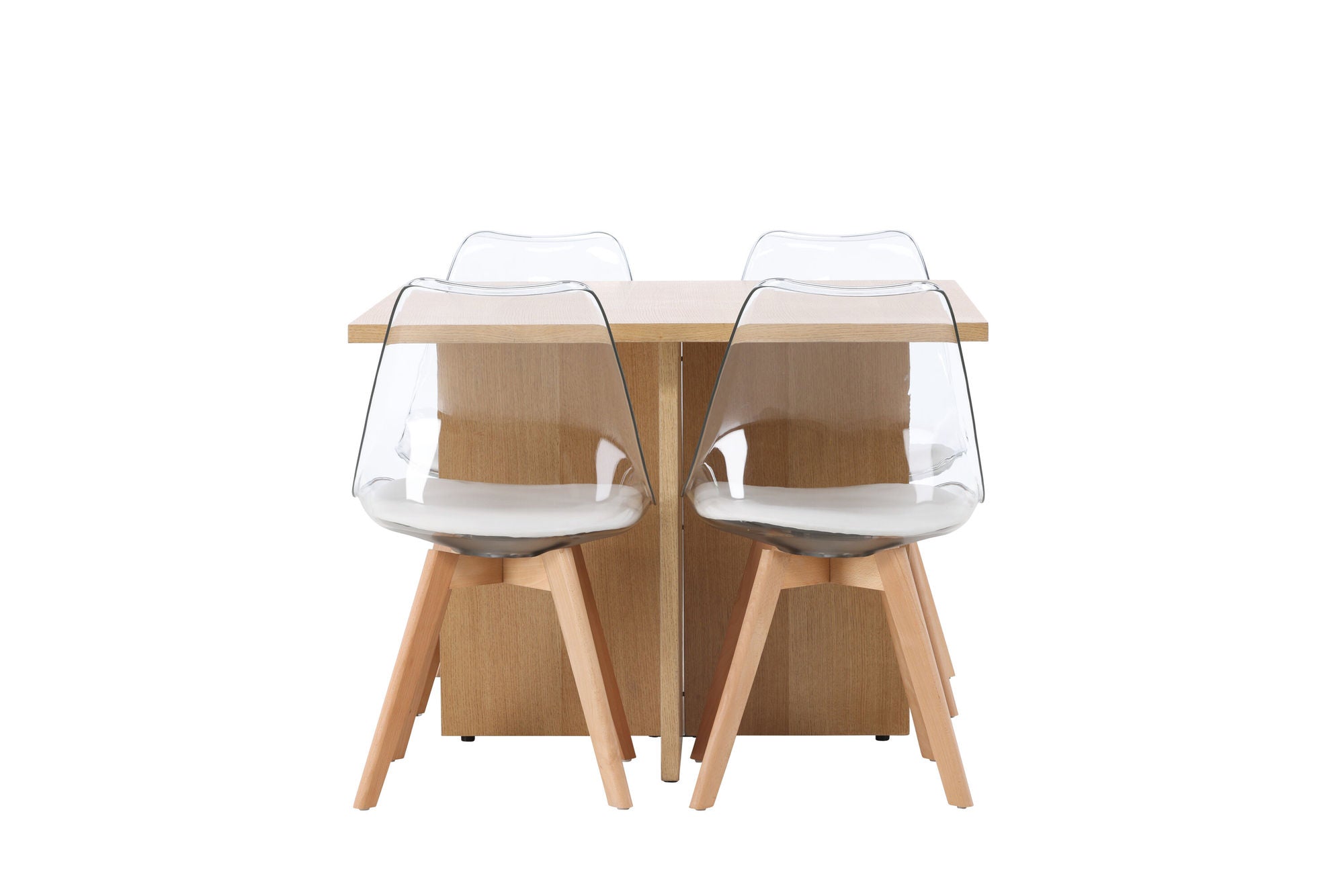 Venture Home Leo spisebord 100*75 - Oaklook / Oaklook MDF +Edvin Spisebordsstol - Nature / PET (seat cushion white) PET surface,seat with usual sponge _4