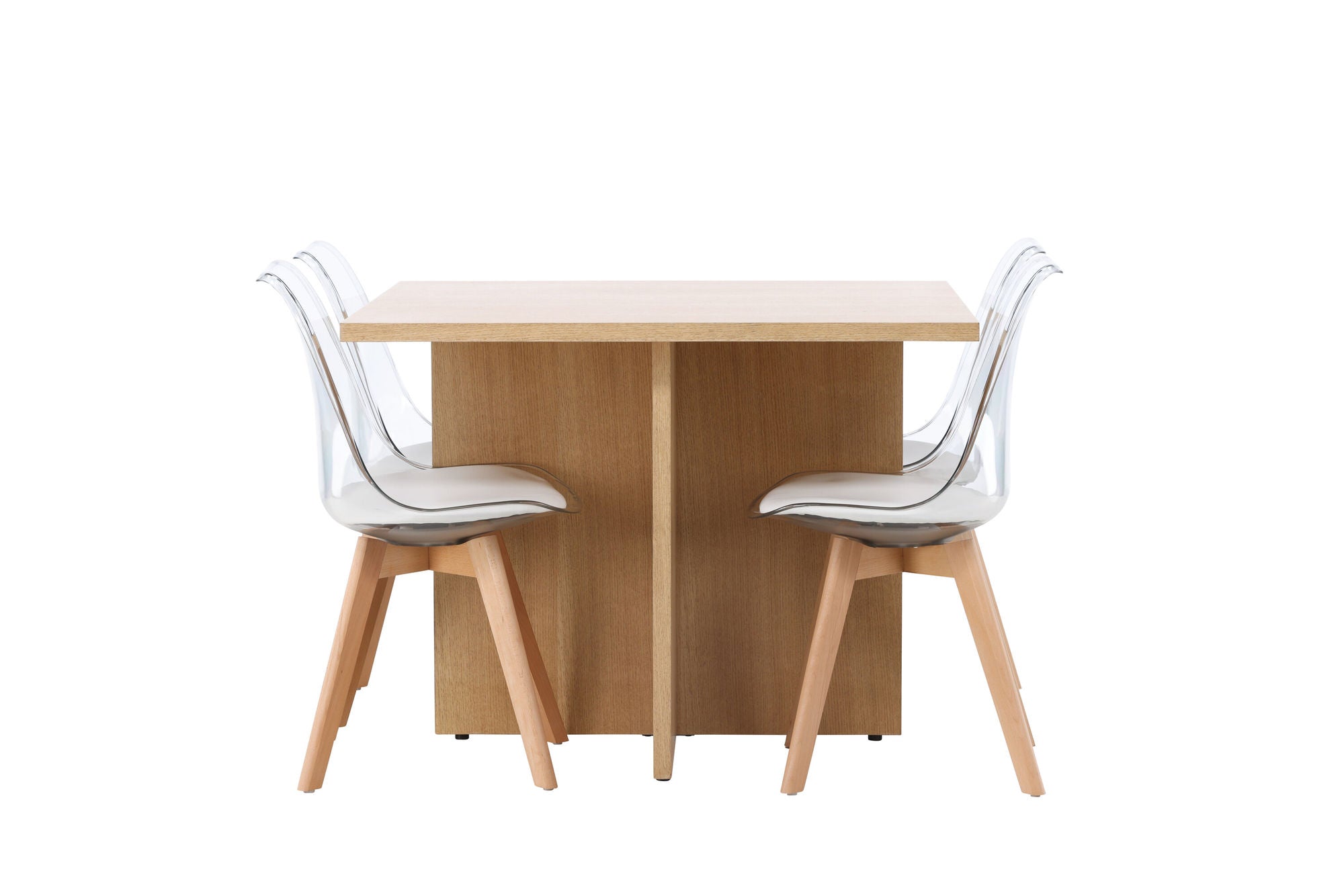 Venture Home Leo spisebord 100*75 - Oaklook / Oaklook MDF +Edvin Spisebordsstol - Nature / PET (seat cushion white) PET surface,seat with usual sponge _4