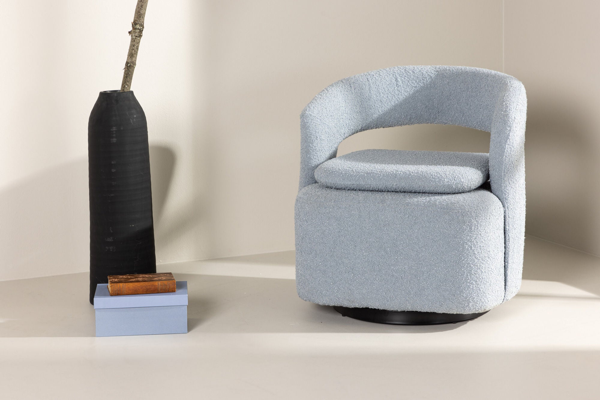 Venture Home Laurel Single Sofa - Black / Baby Blue