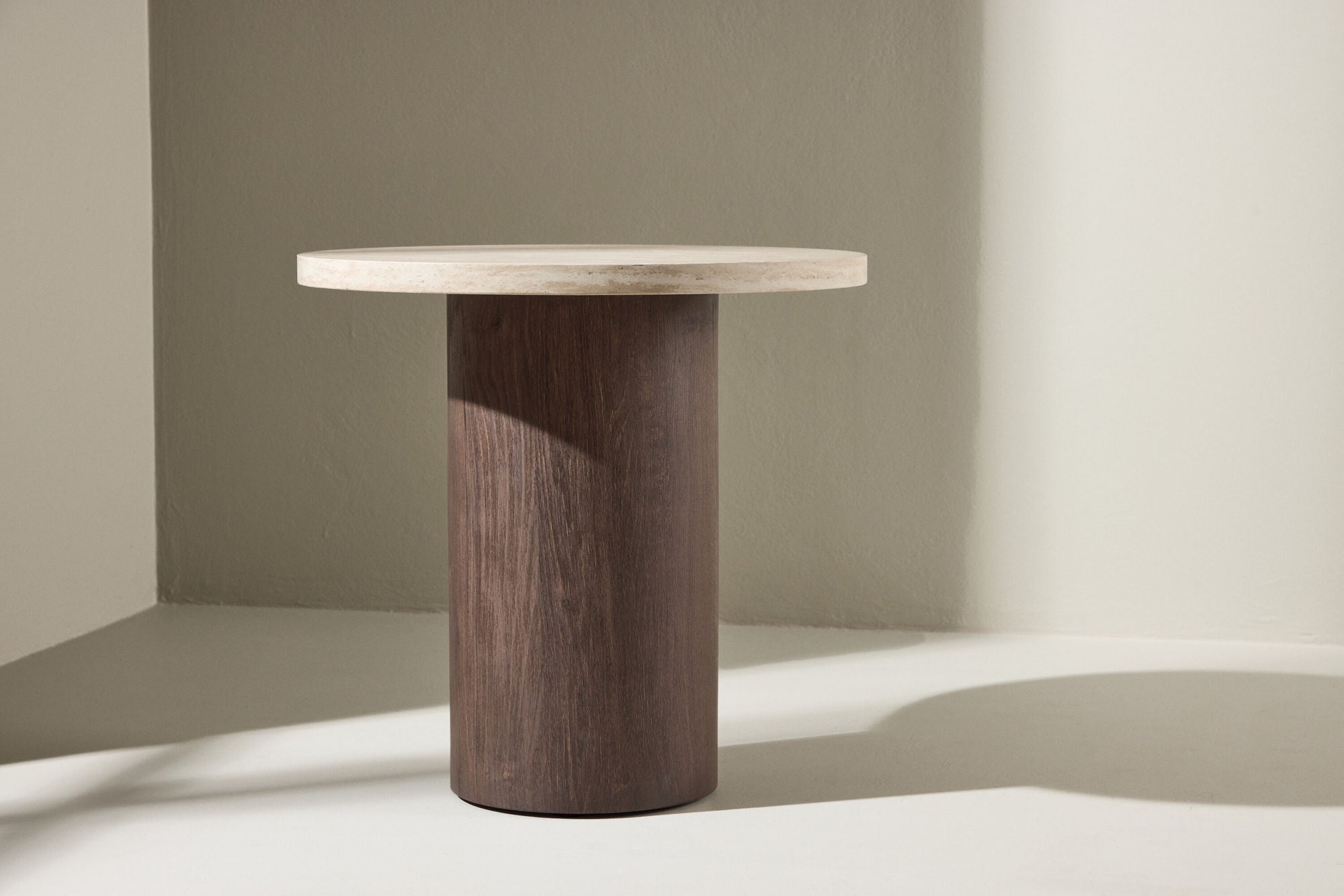 Venture Home Megg Sofa bord ø50x50 cm - Mocca/ Travertinelook