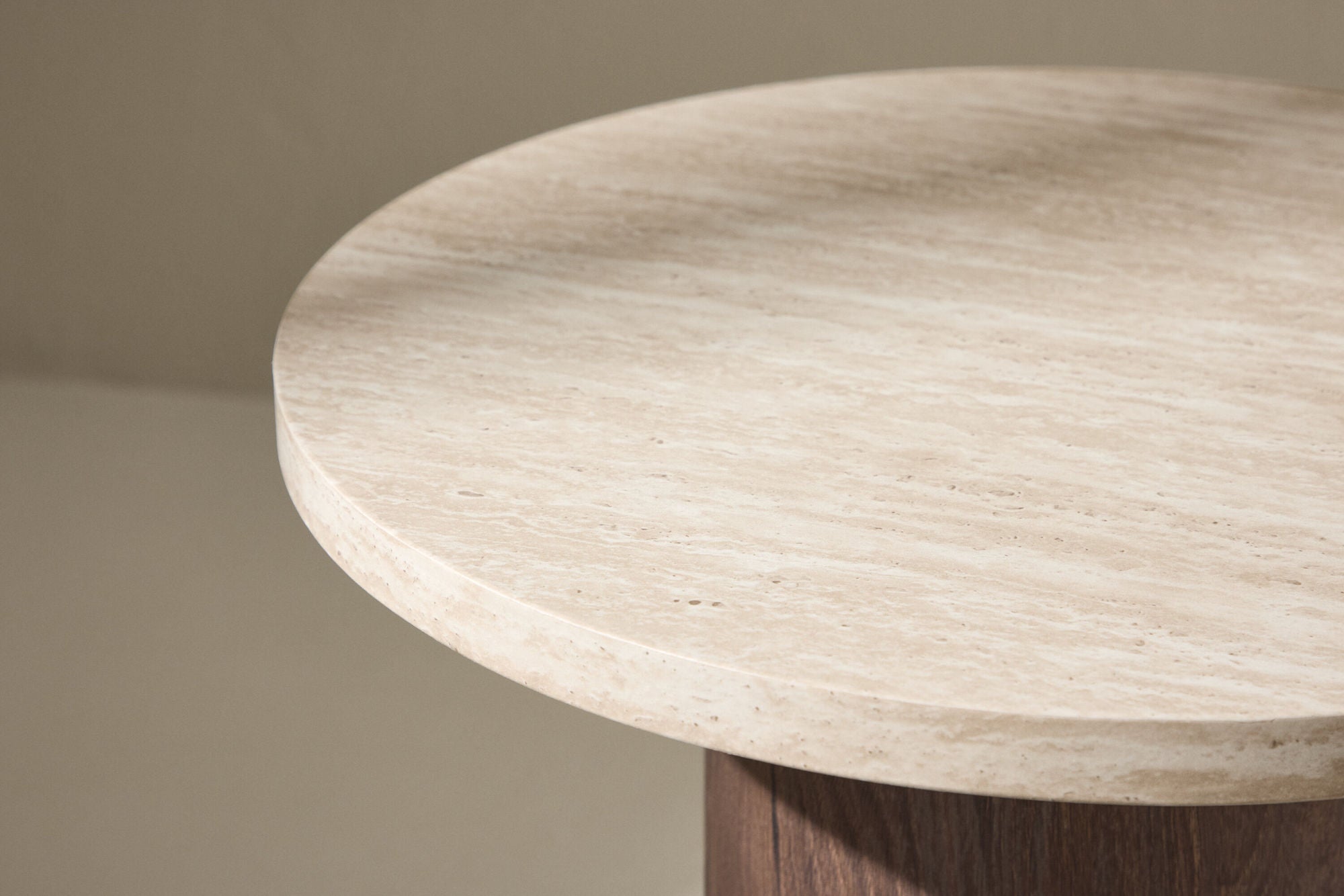 Venture Home Megg Sofa bord ø50x50 cm - Mocca/ Travertinelook