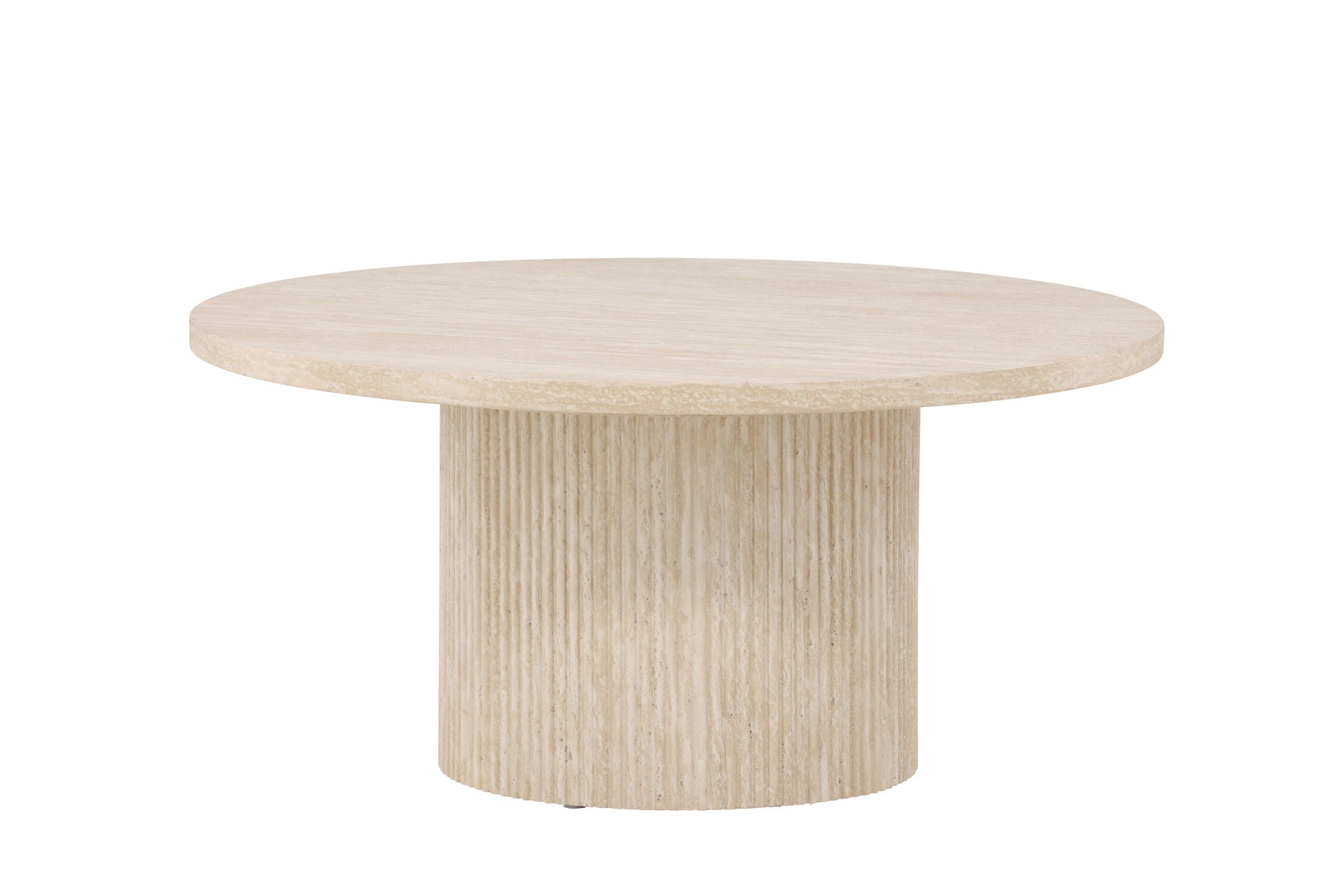 Venture Home Härön Sofa bord ø80x38 cm - Travertinelook