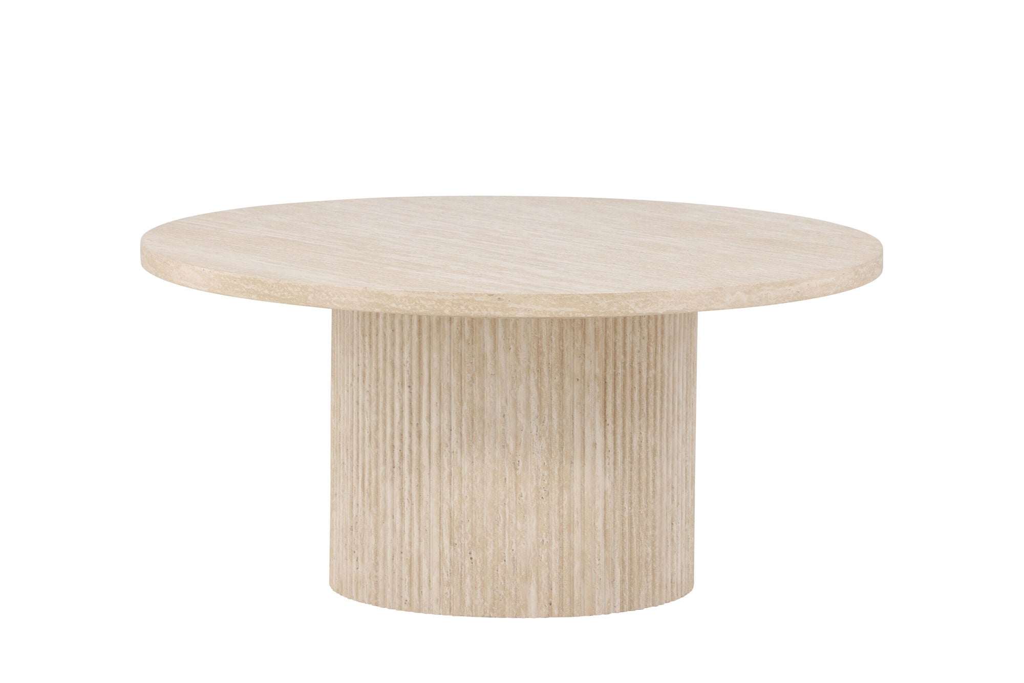 Venture Home Härön Sofa bord ø80x38 cm - Travertinelook
