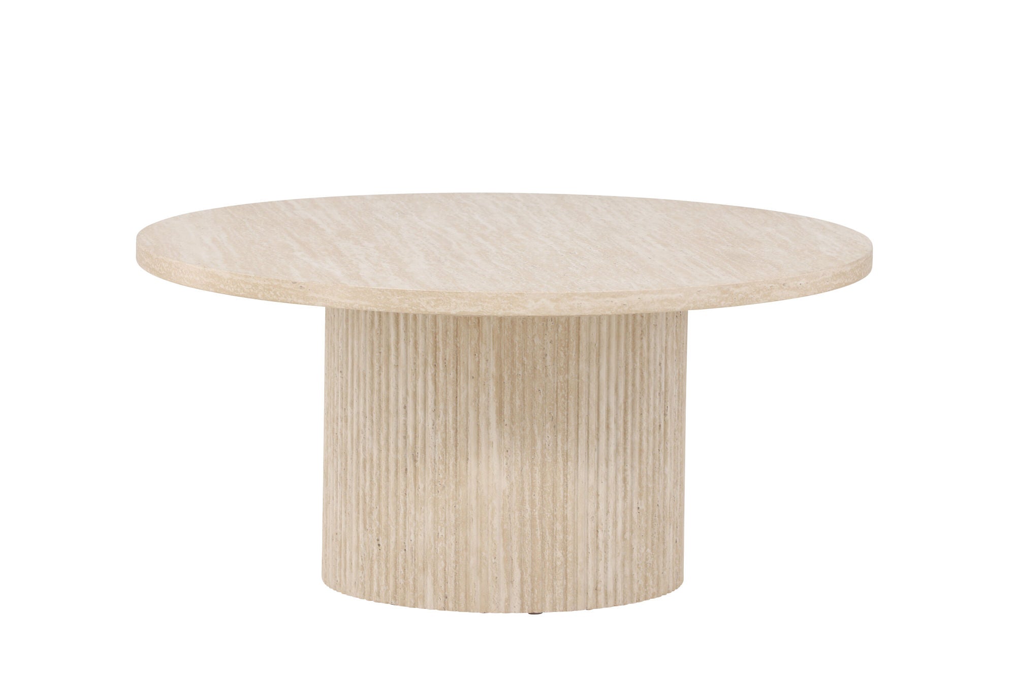 Venture Home Härön Sofa bord ø80x38 cm - Travertinelook