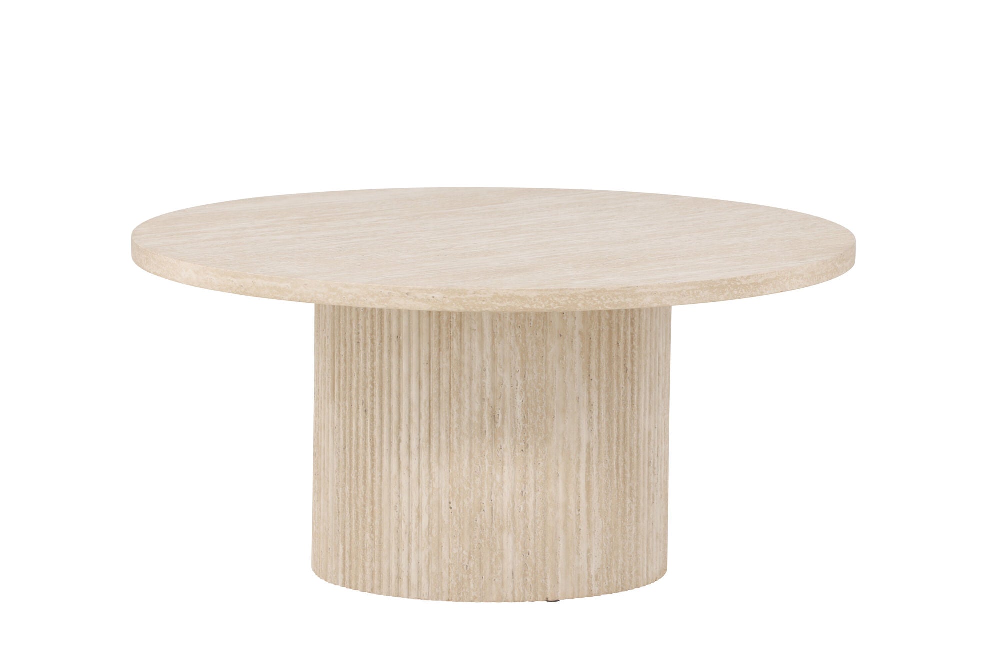 Venture Home Härön Sofa bord ø80x38 cm - Travertinelook