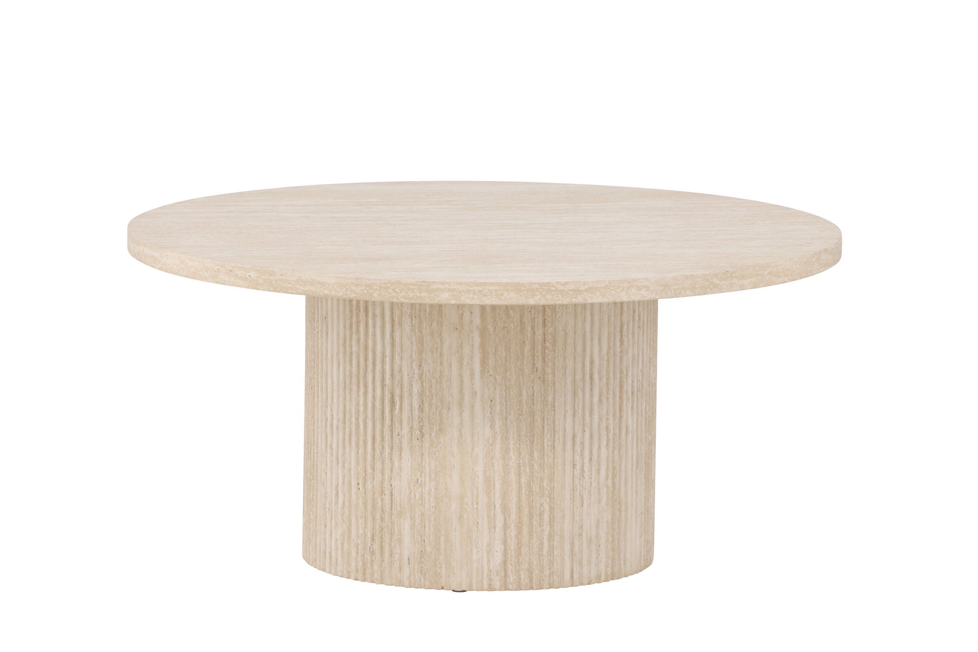 Venture Home Härön Sofa bord ø80x38 cm - Travertinelook