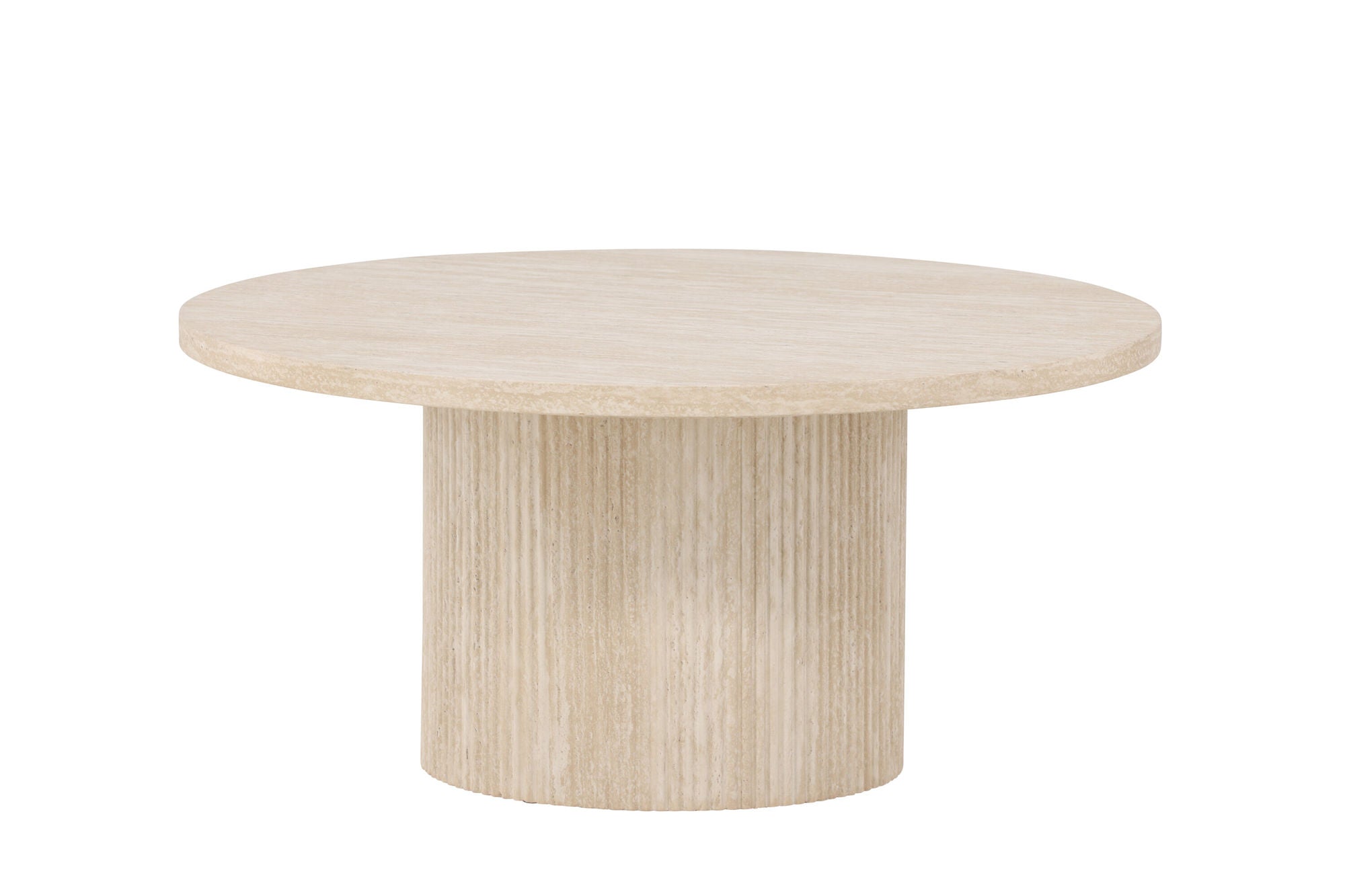 Venture Home Härön Sofa bord ø80x38 cm - Travertinelook