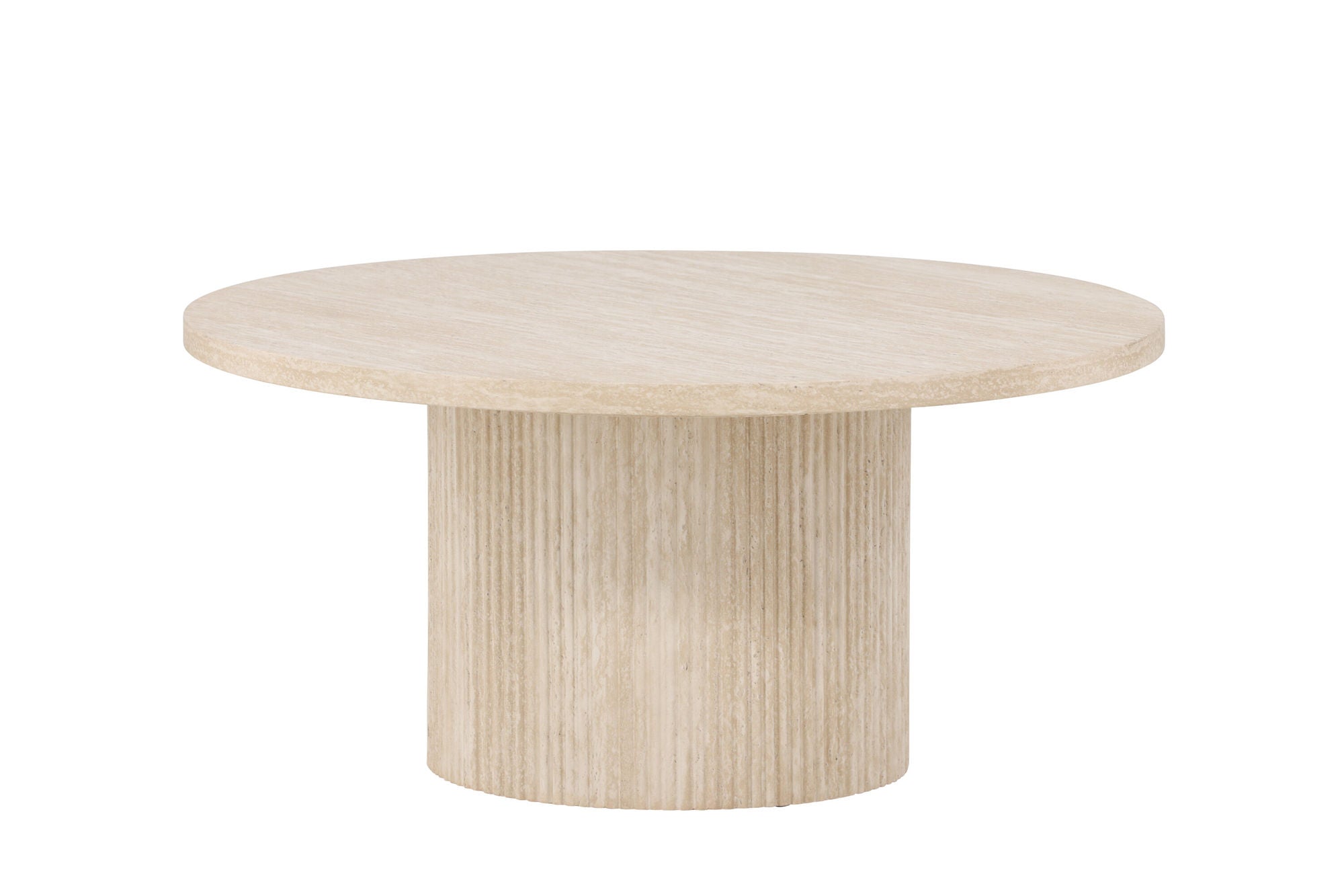 Venture Home Härön Sofa bord ø80x38 cm - Travertinelook
