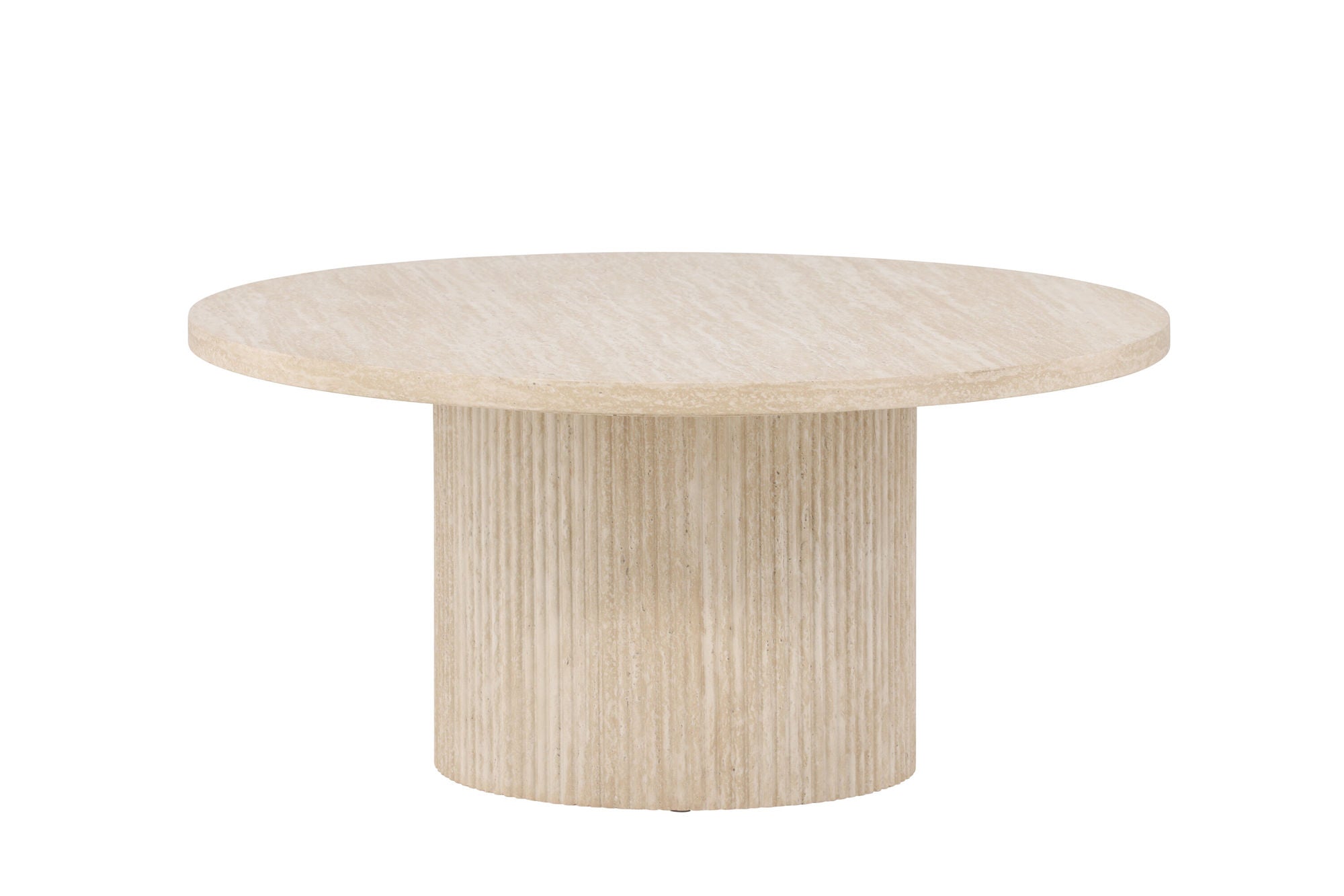 Venture Home Härön Sofa bord ø80x38 cm - Travertinelook