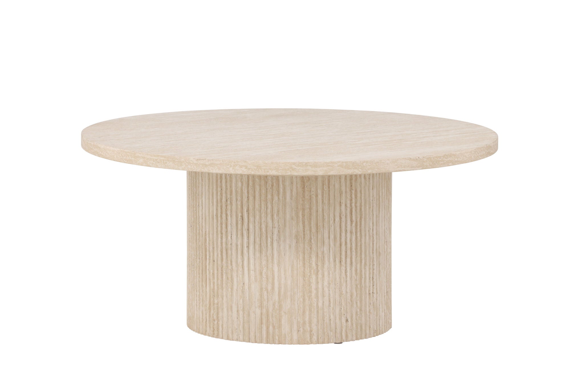 Venture Home Härön Sofa bord ø80x38 cm - Travertinelook